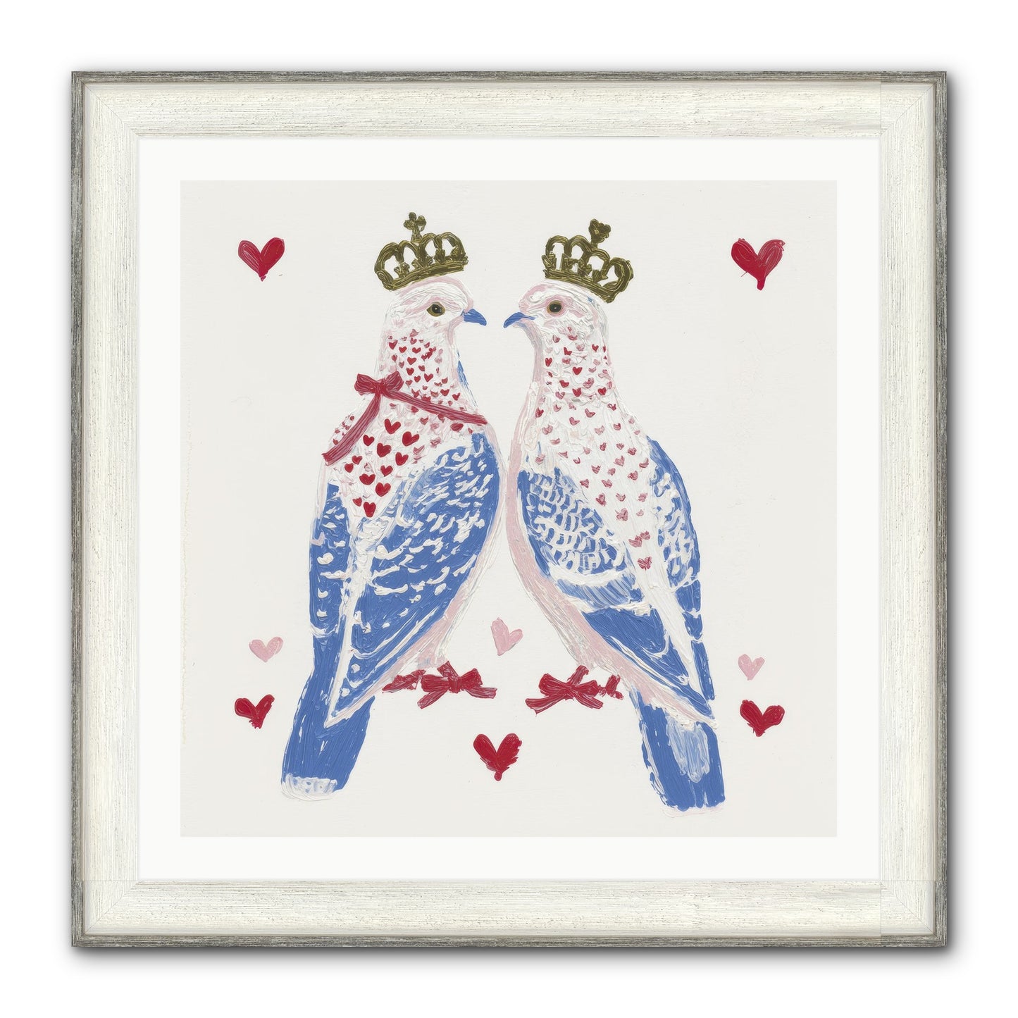 The Ceremony Of Two Framed Print - Driftwood White 30x30