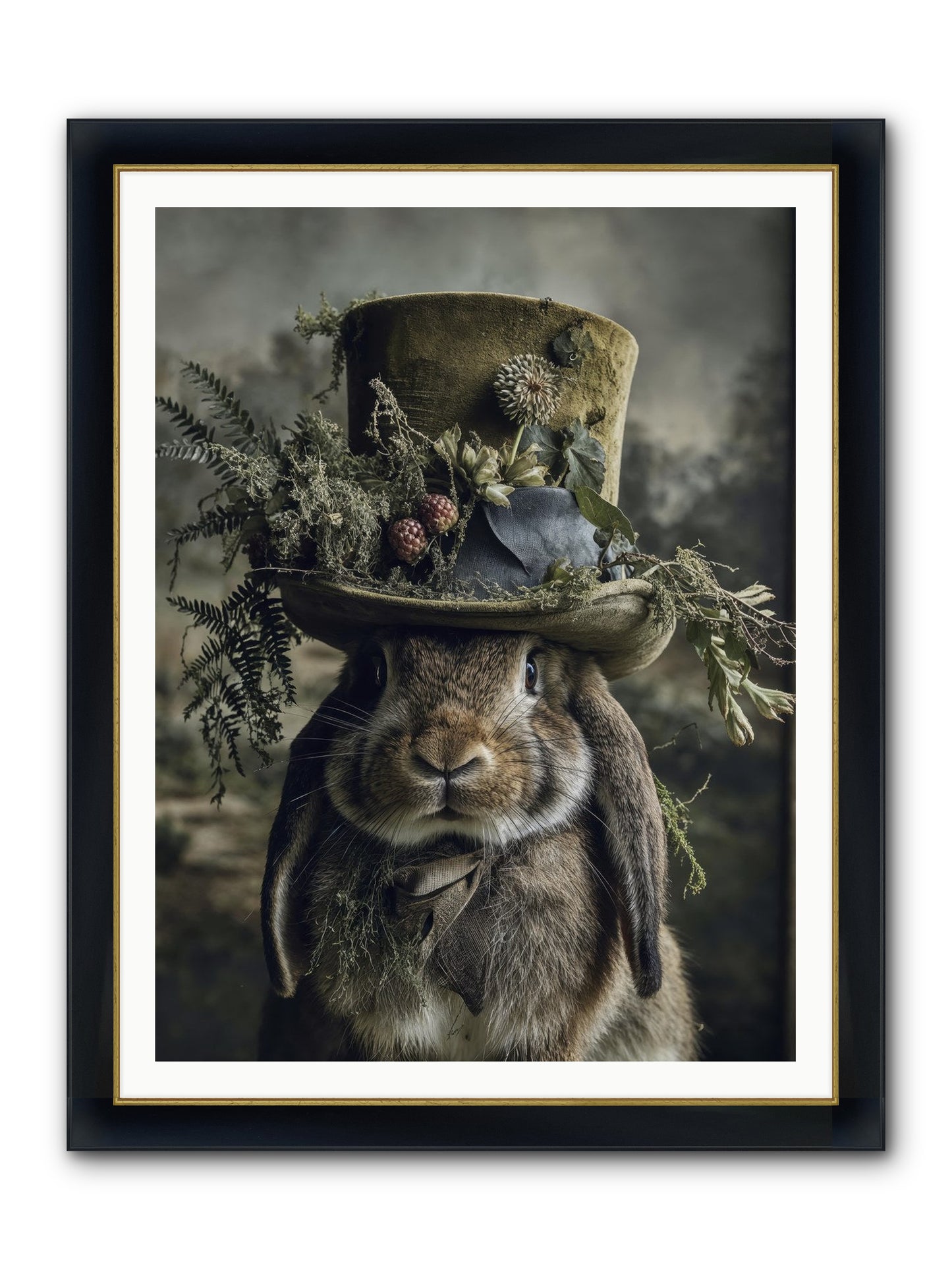 The Charming Chronicles Framed Print - Wide Black w/Gold 36x48