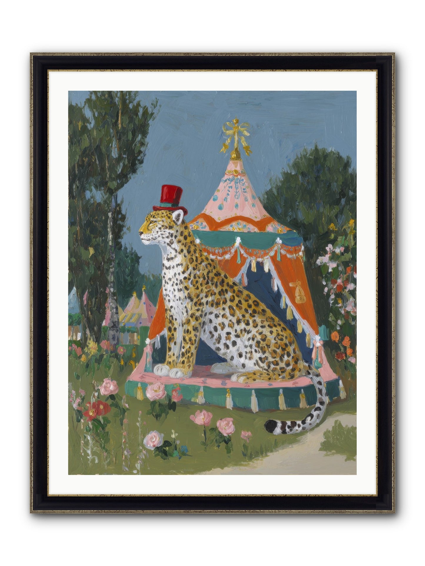 The Cherished Hour Framed Print - Black & Gold 30x40