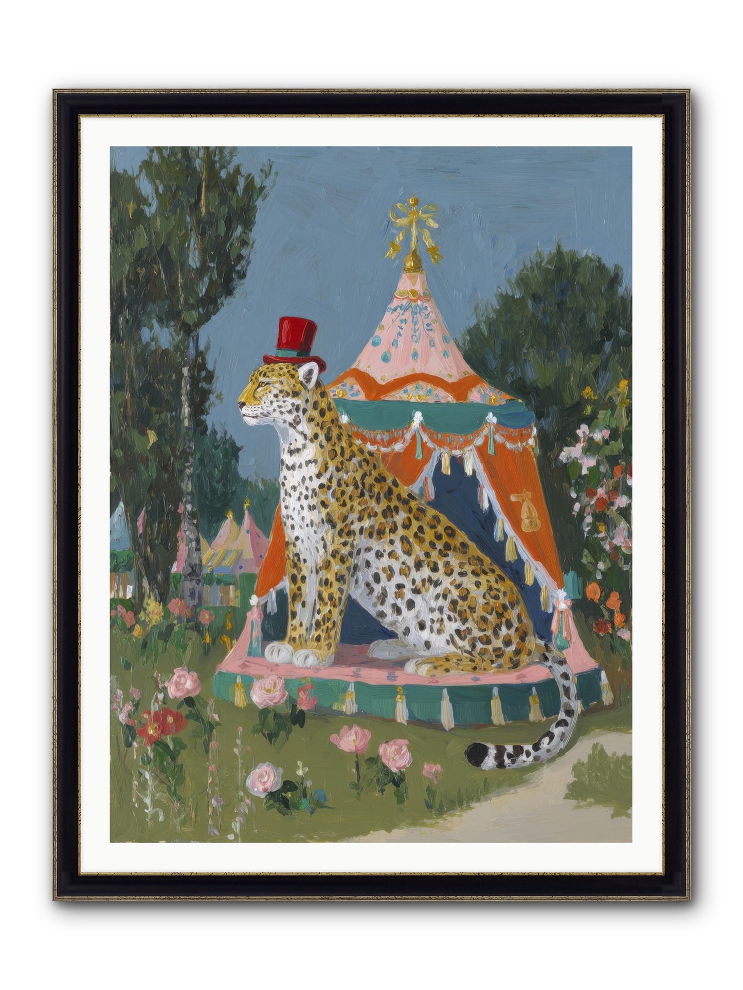 The Cherished Hour Framed Print - Black & Gold 36x48