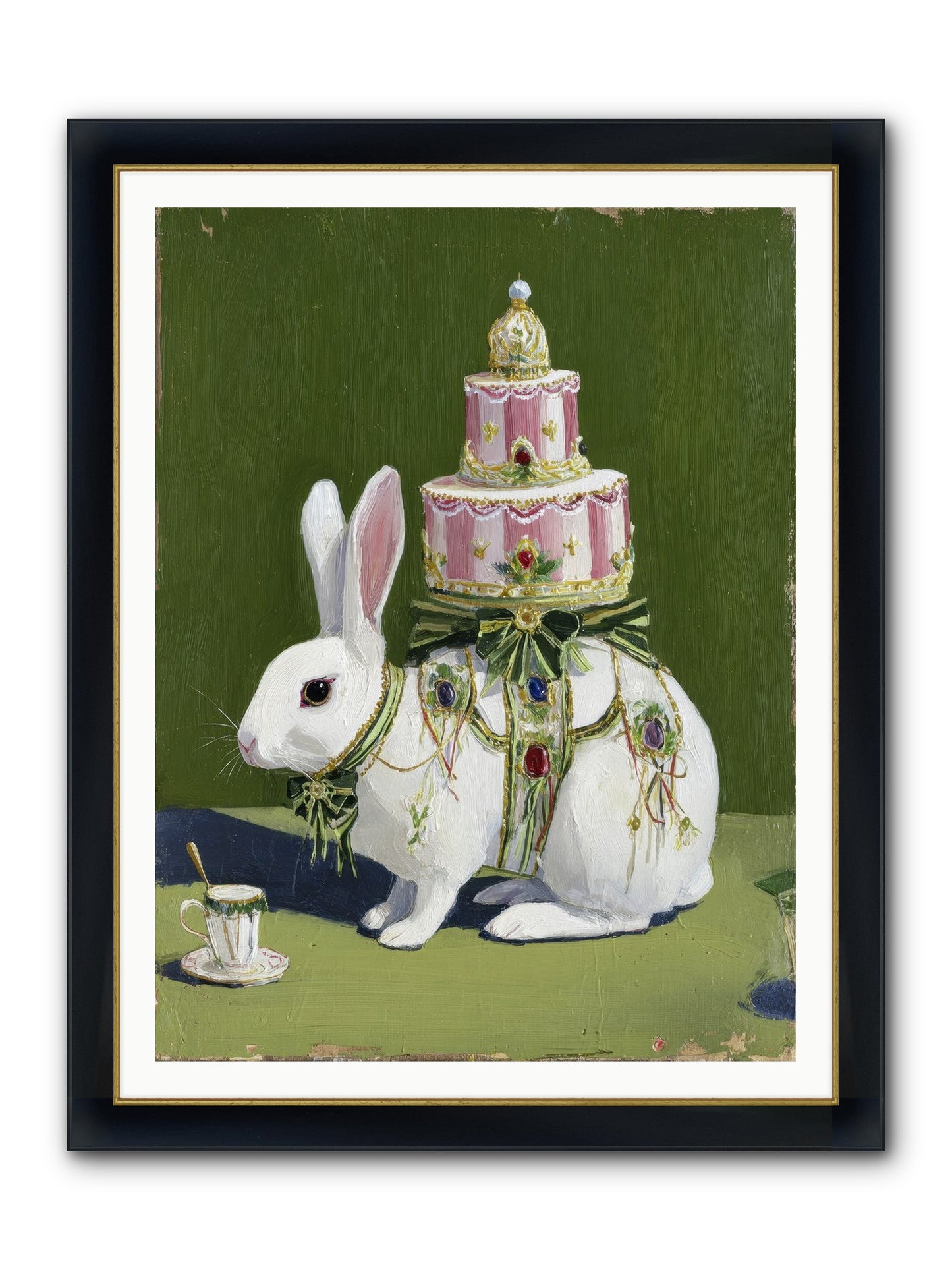 The Cherished Vision Framed Print - Wide Black w/Gold 36x48