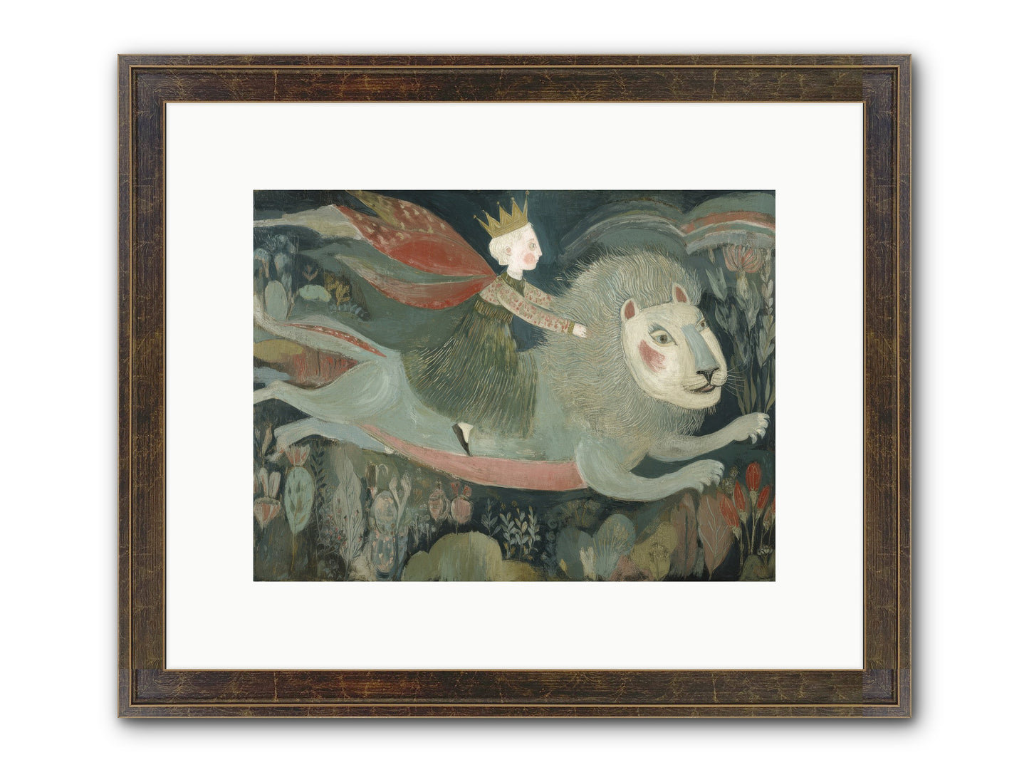 The Circle of Grace Framed Print - Slimwoods Black/Gold 12x9