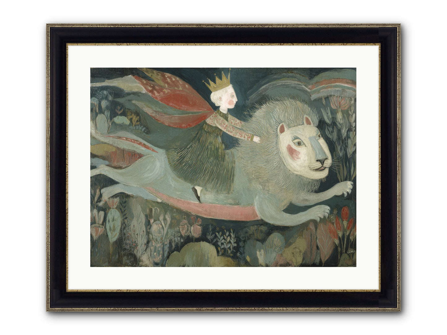 The Circle of Grace Framed Print - Black & Gold 24x18