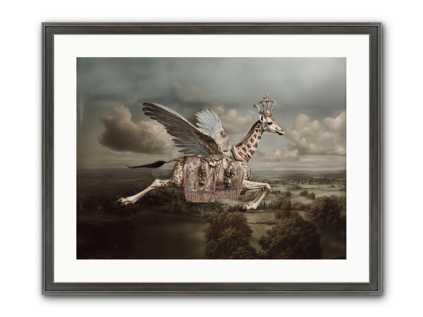 The Cloud Museum Framed Print - Slimwoods Black/Silver 24x18