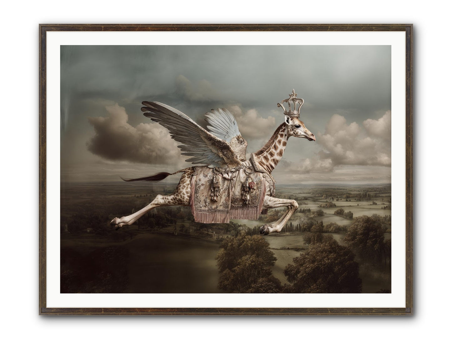 The Cloud Museum Framed Print - Slimwoods Black/Gold 48x36