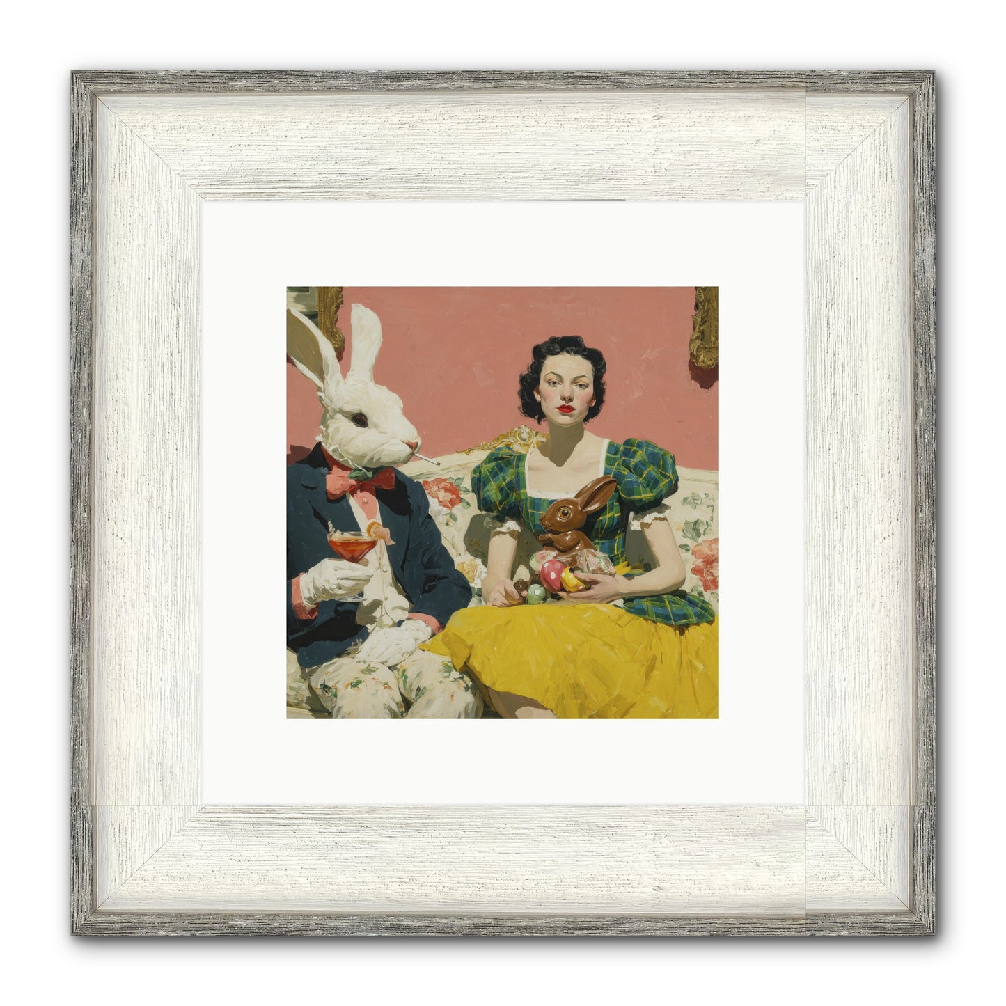 The Club Of Slight Excess Framed Print - Driftwood White 10x10