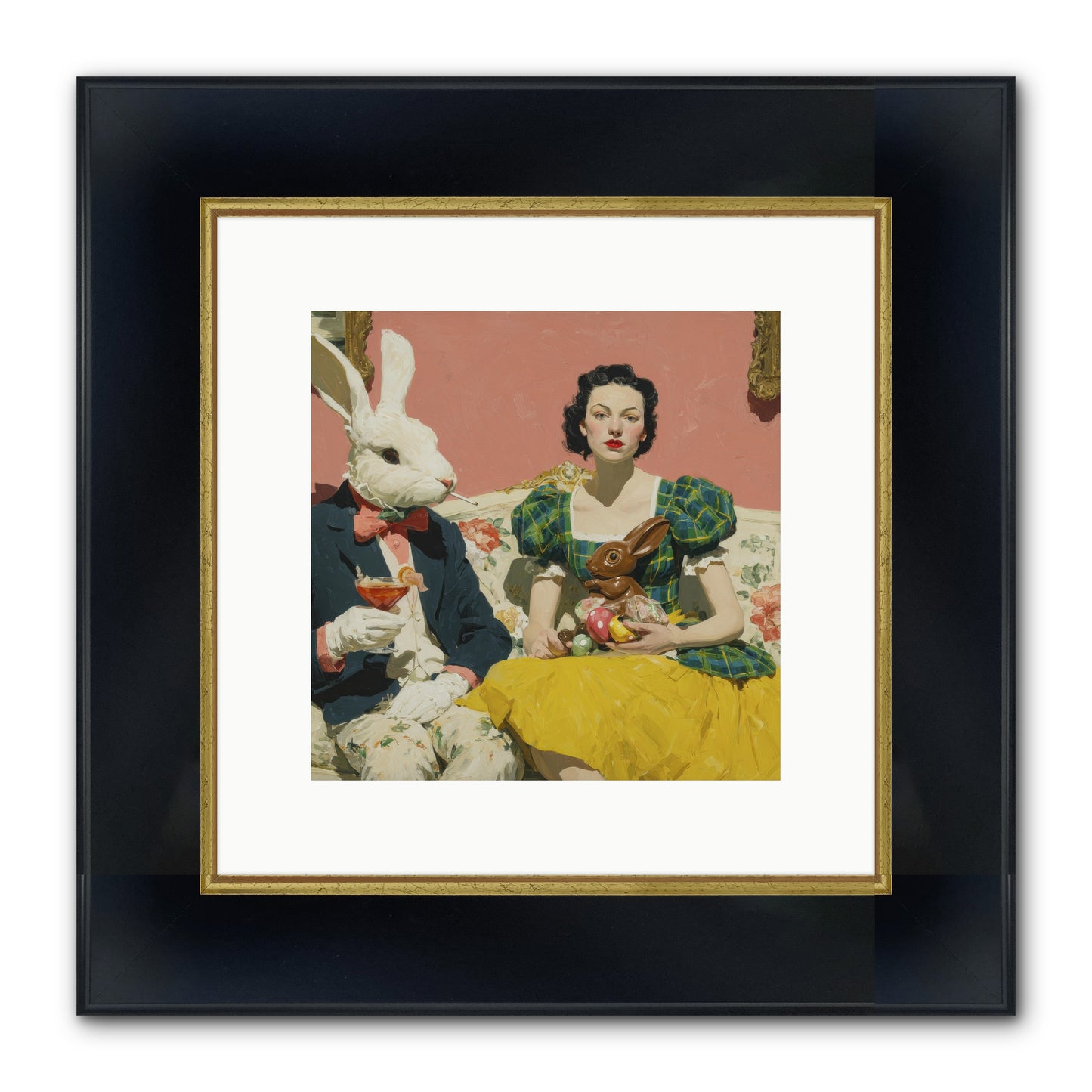 The Club Of Slight Excess Framed Print - Wide Black w/Gold 10x10