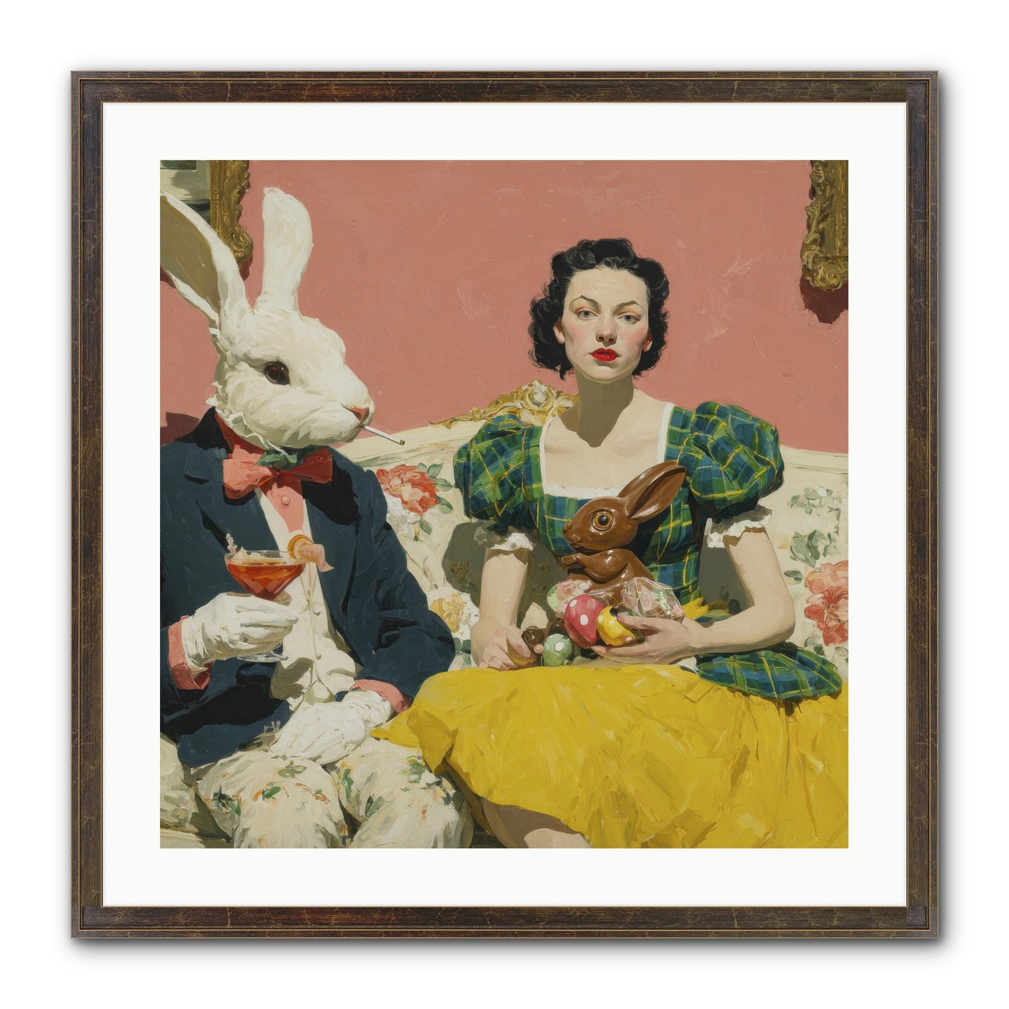 The Club Of Slight Excess Framed Print - Slimwoods Black/Gold 24x24