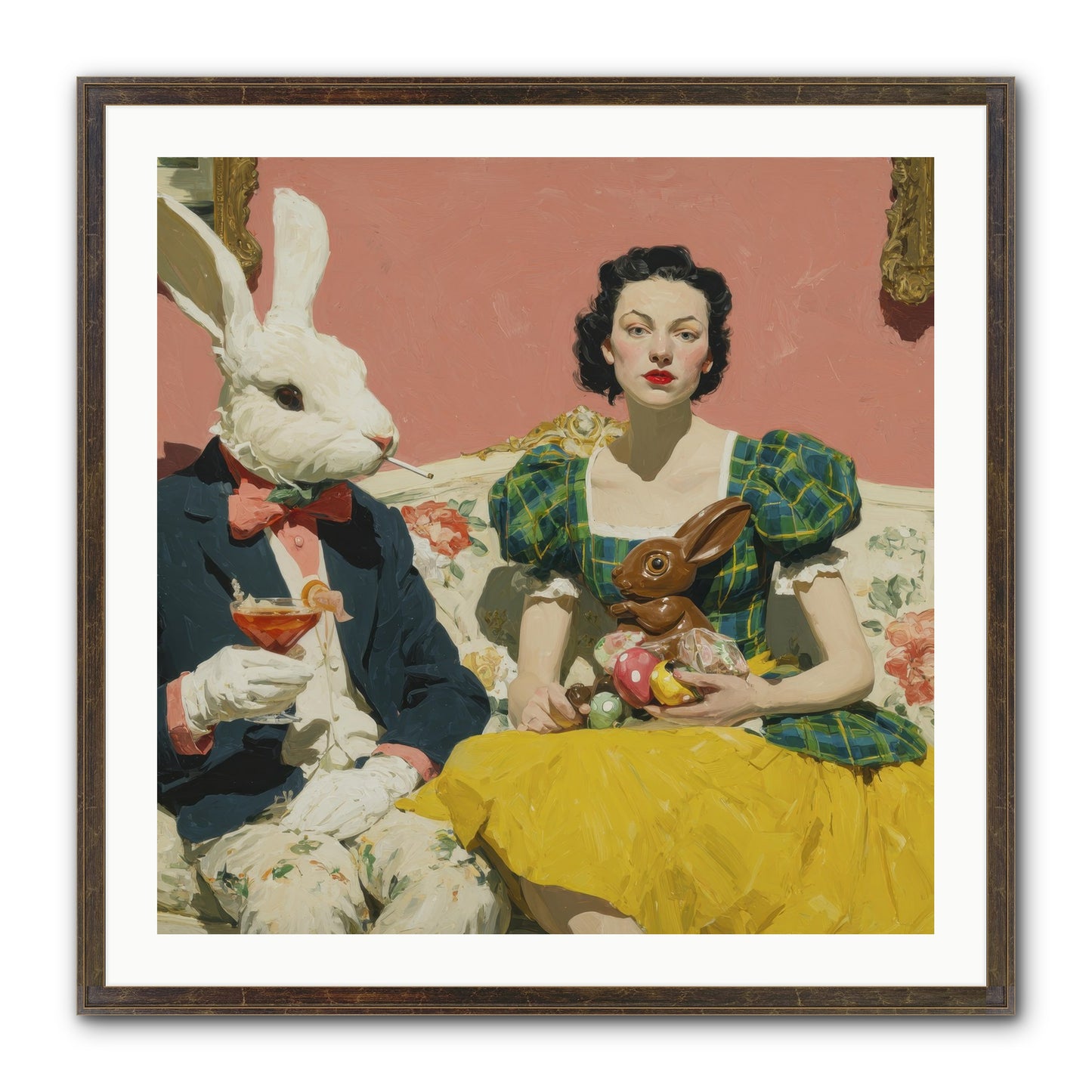 The Club Of Slight Excess Framed Print - Slimwoods Black/Gold 30x30