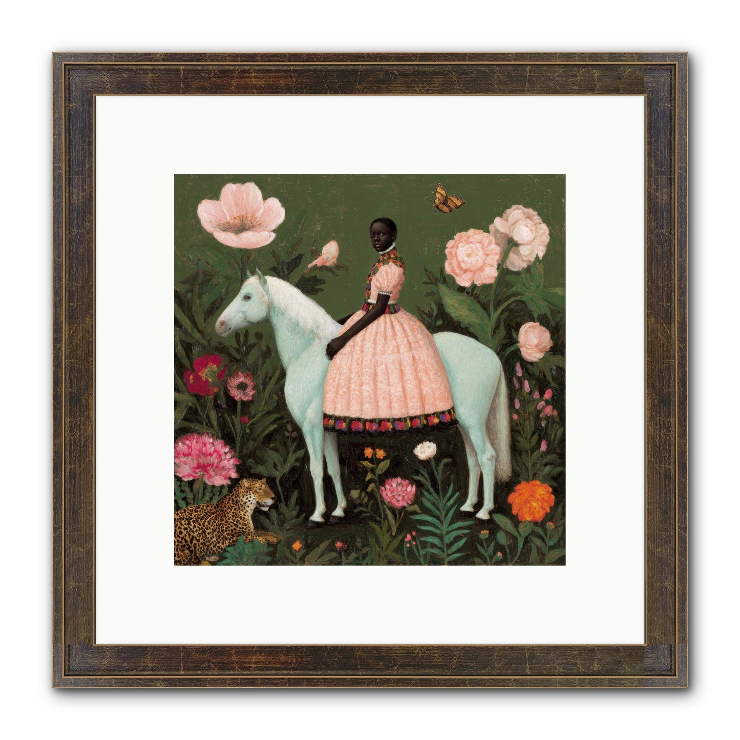 The Cobalt Canter Club Framed Print - Slimwoods Black/Gold 10x10