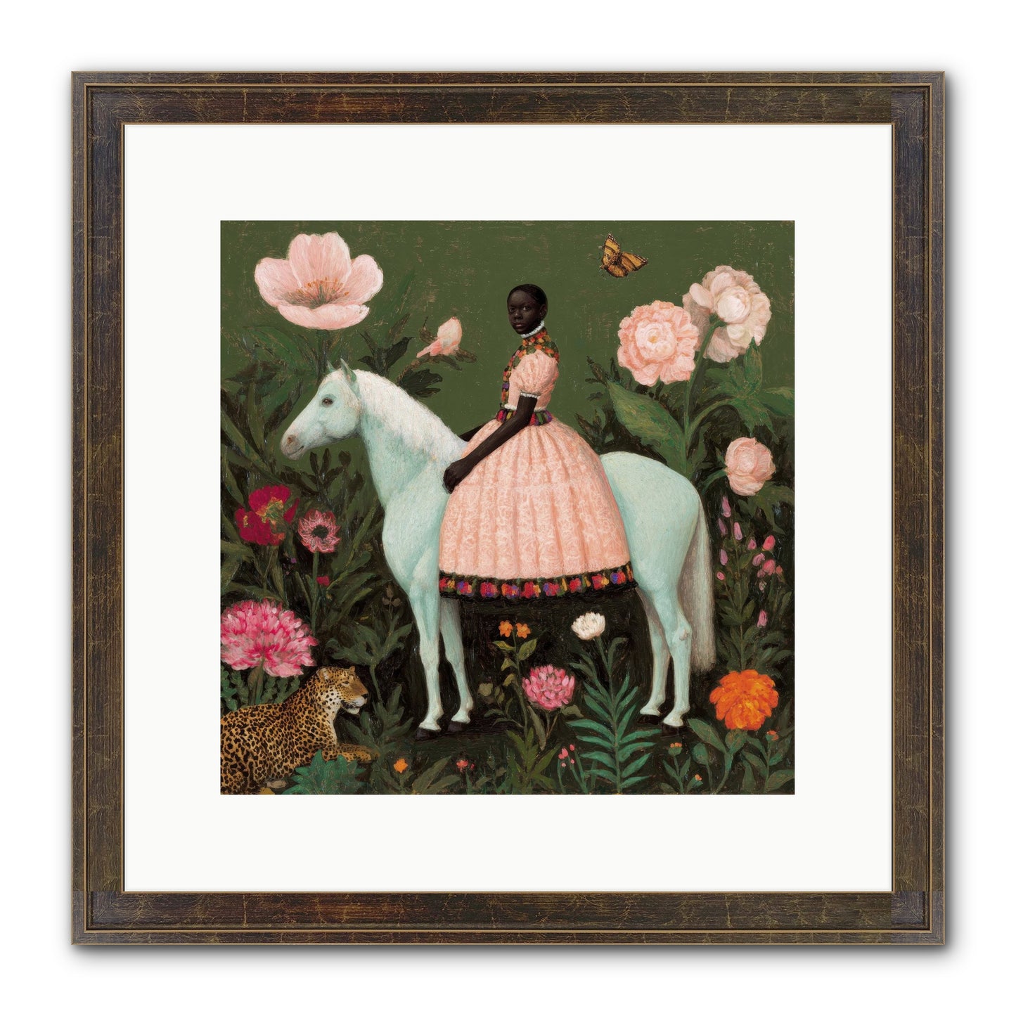 The Cobalt Canter Club Framed Print - Slimwoods Black/Gold 12x12
