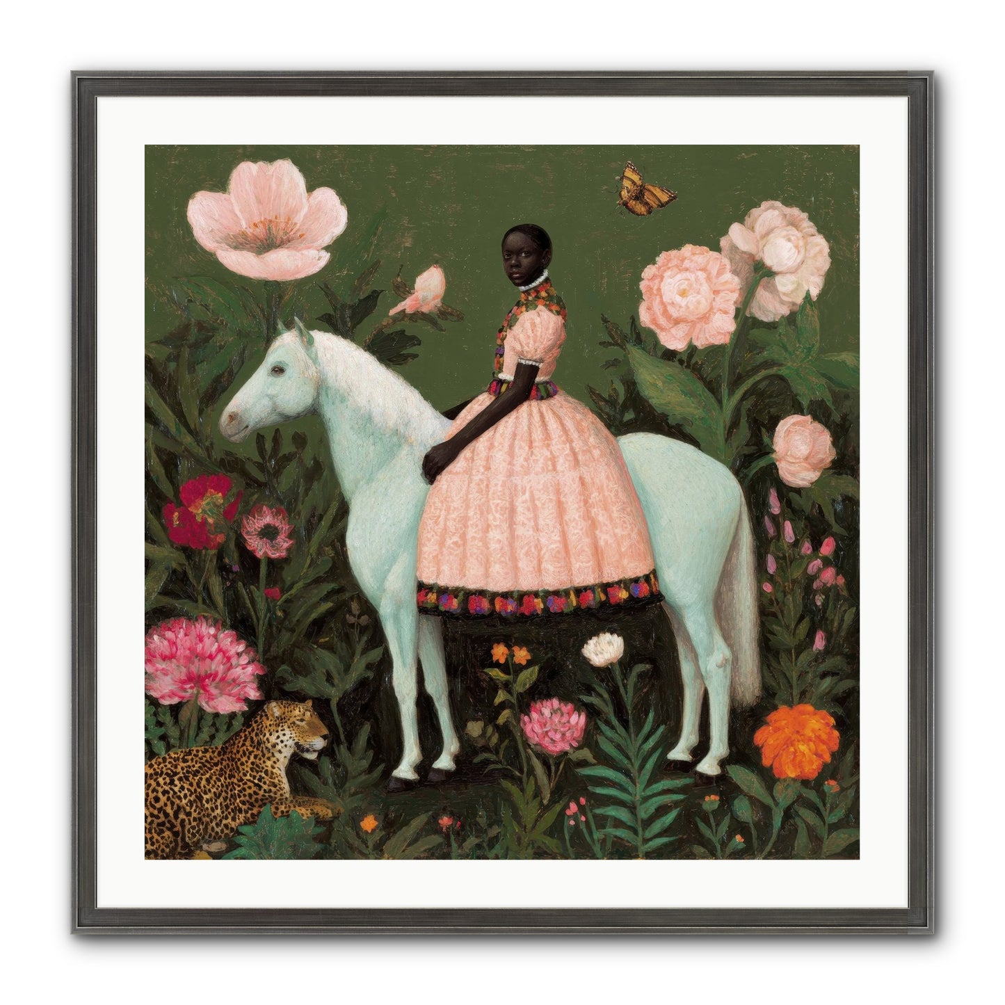 The Cobalt Canter Club Framed Print - Slimwoods Black/Silver 30x30