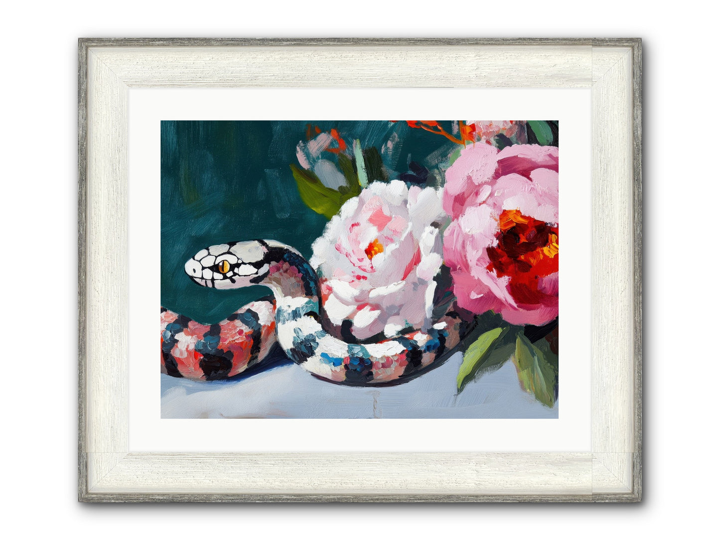 The Coiled Jewel Framed Print - Driftwood White 24x18