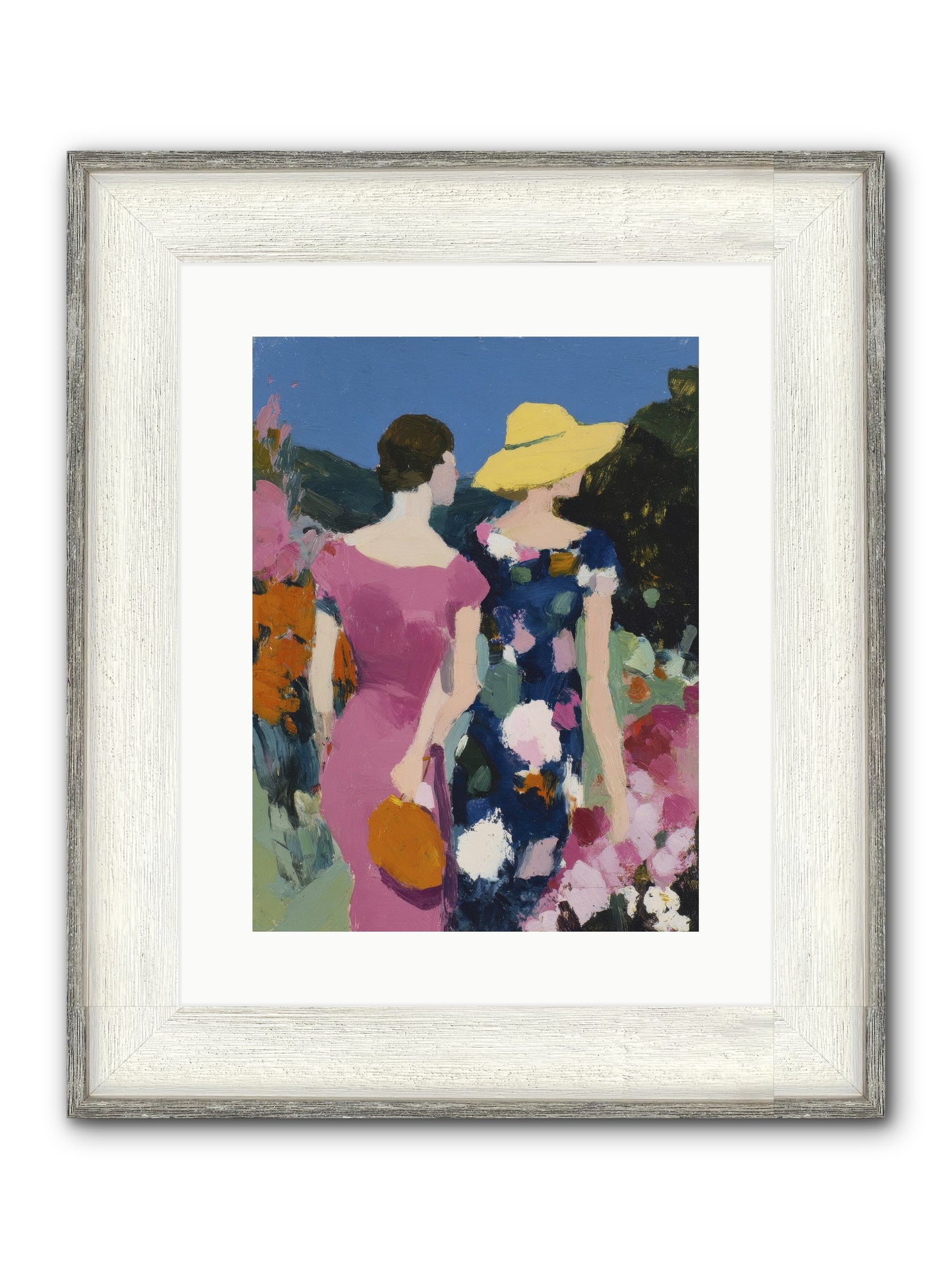 The Conversation Framed Print - Driftwood White 12x16
