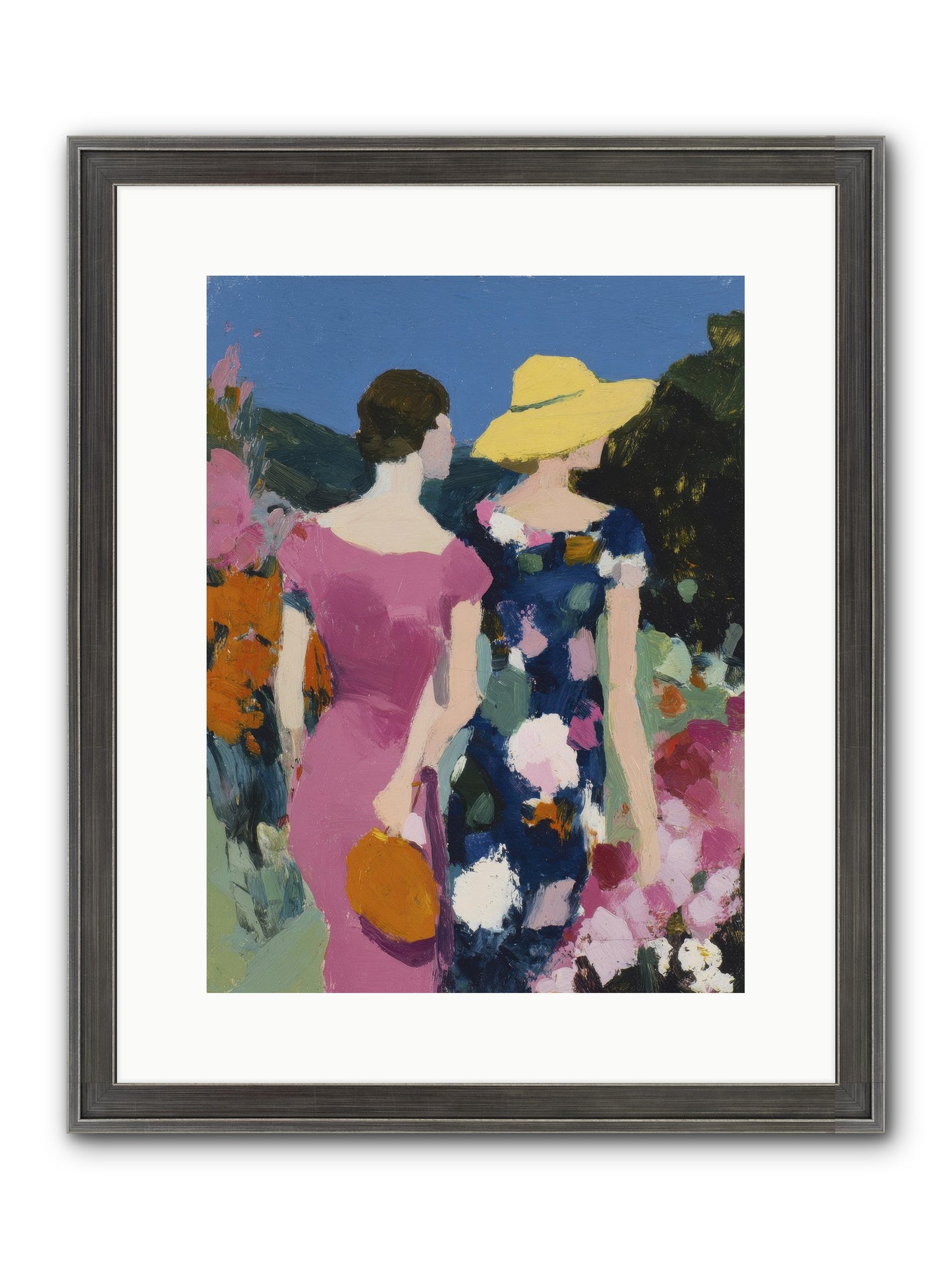 The Conversation Framed Print - Slimwoods Black/Silver 12x16