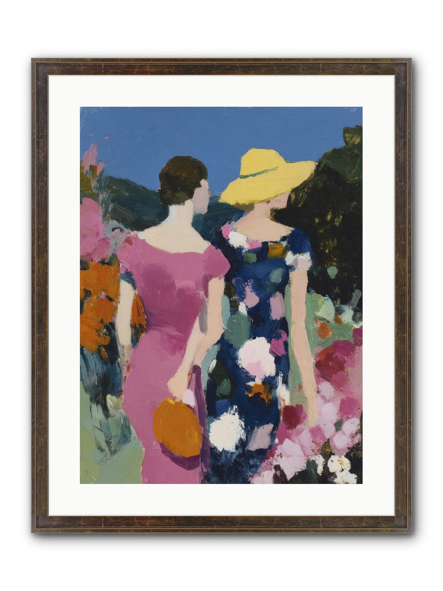The Conversation Framed Print - Slimwoods Black/Gold 18x24