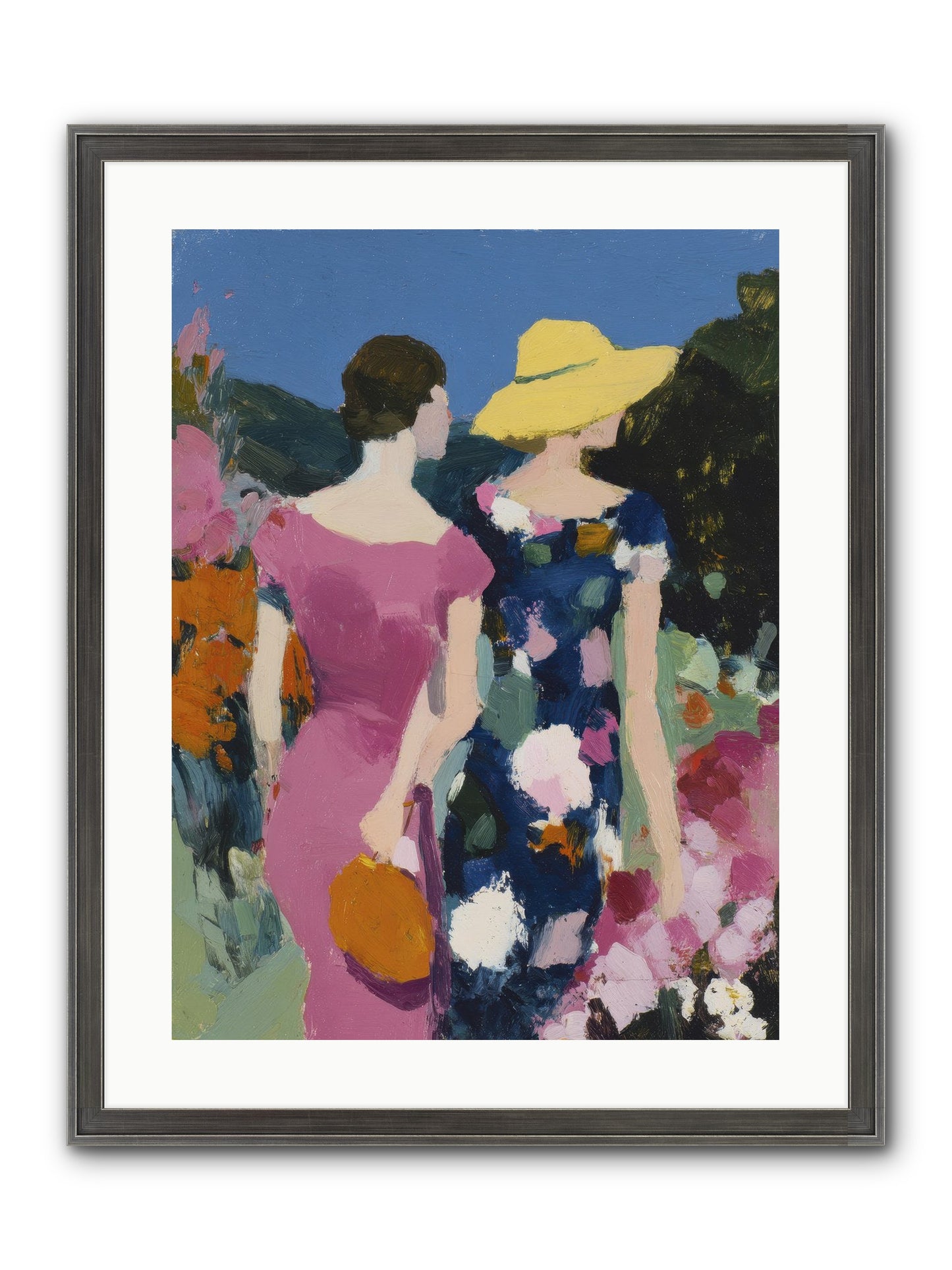 The Conversation Framed Print - Slimwoods Black/Silver 18x24
