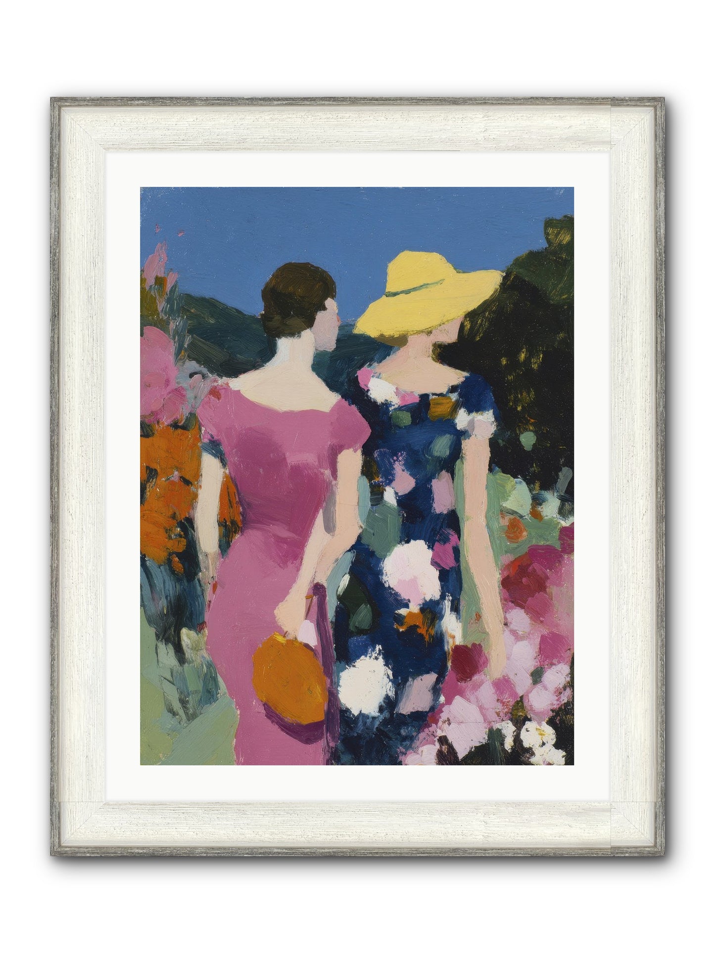 The Conversation Framed Print - Driftwood White 24x32