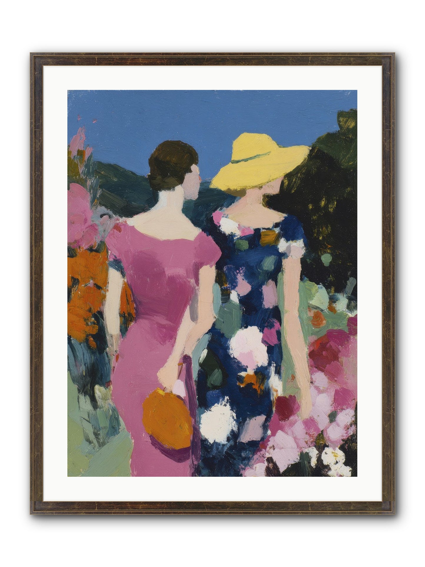 The Conversation Framed Print - Slimwoods Black/Gold 24x32