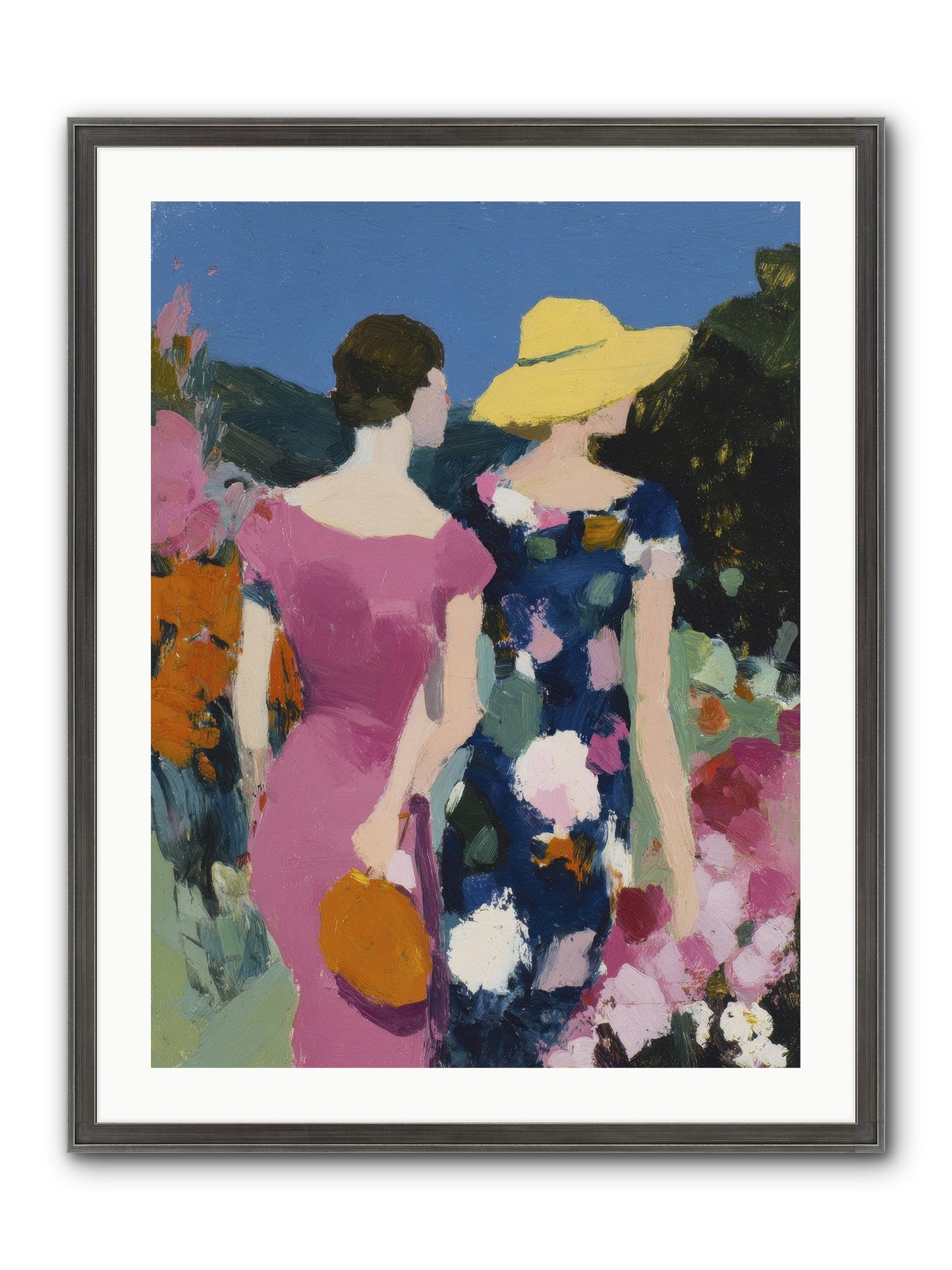 The Conversation Framed Print - Slimwoods Black/Silver 24x32