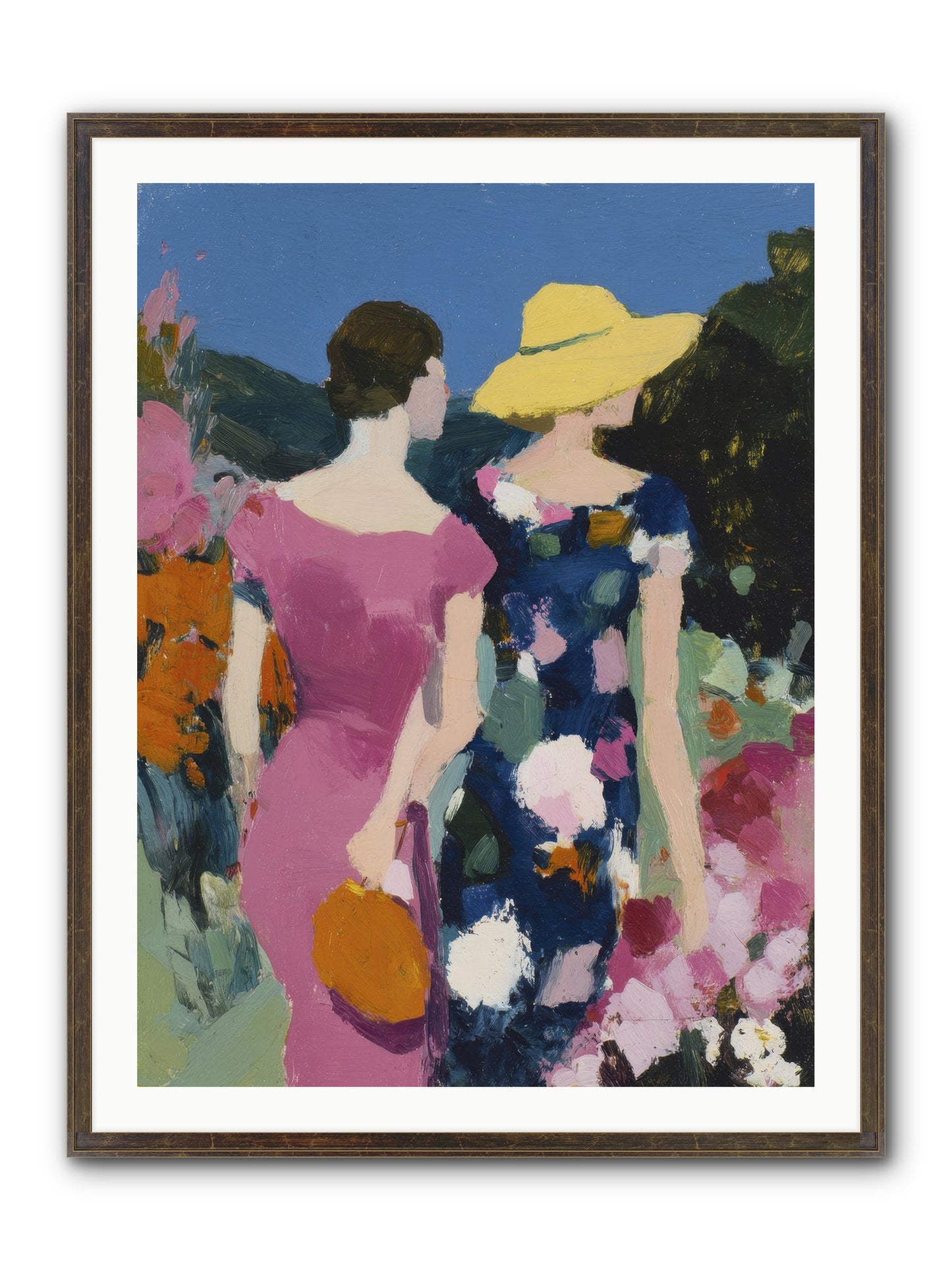 The Conversation Framed Print - Slimwoods Black/Gold 30x40