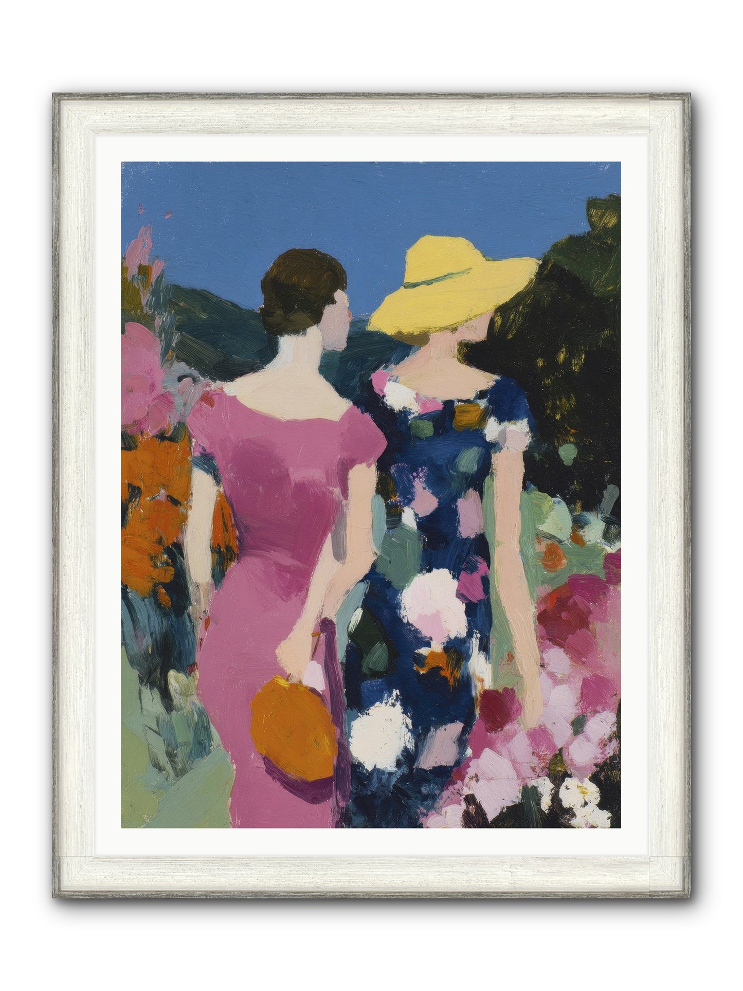 The Conversation Framed Print - Driftwood White 36x48