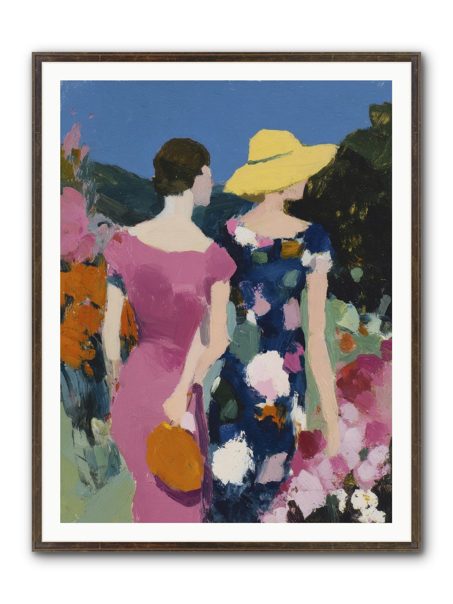The Conversation Framed Print - Slimwoods Black/Gold 36x48