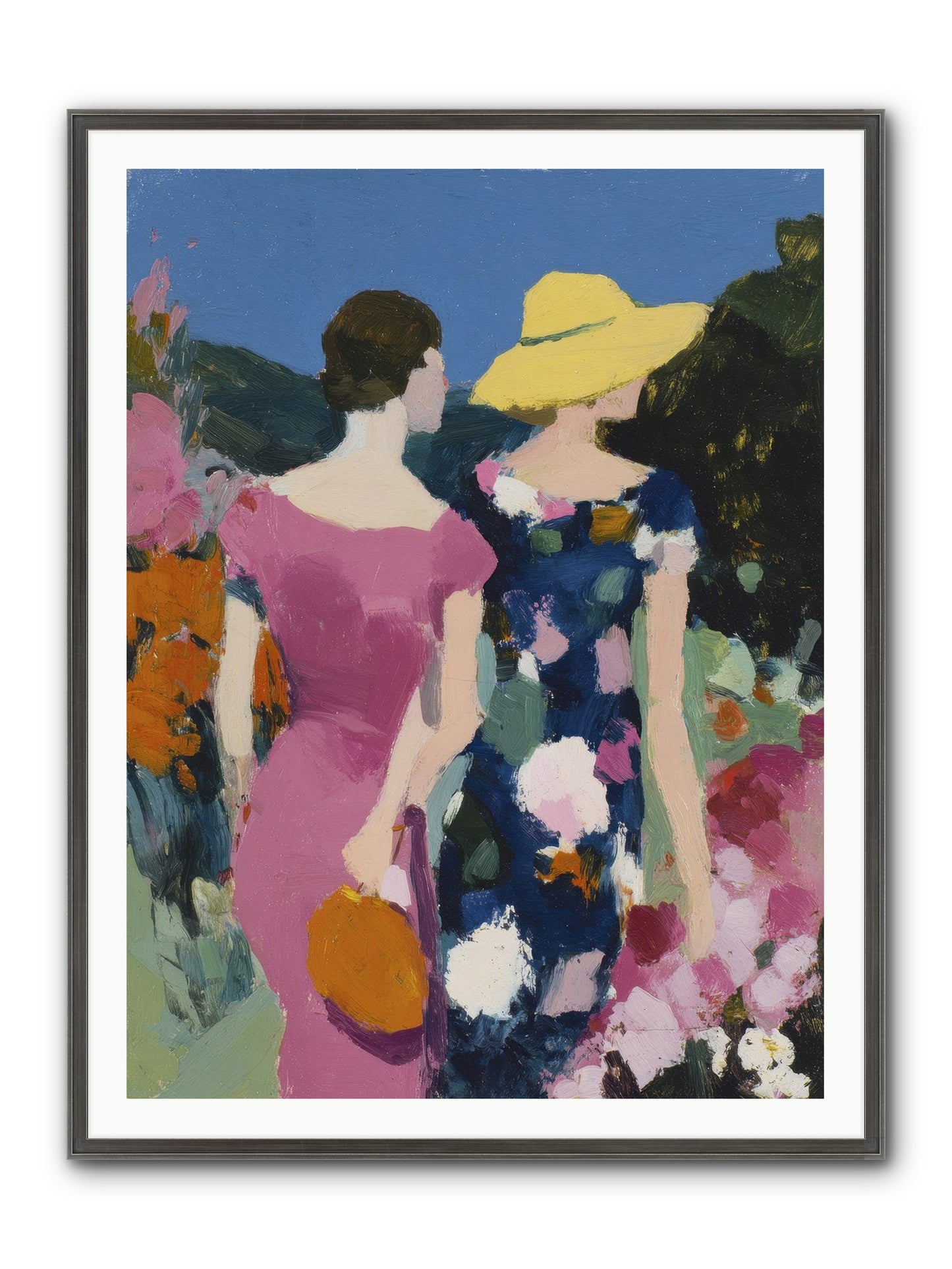 The Conversation Framed Print - Slimwoods Black/Silver 36x48