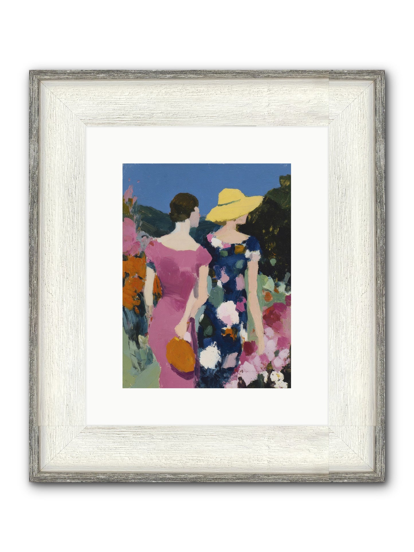 The Conversation Framed Print - Driftwood White 9x12