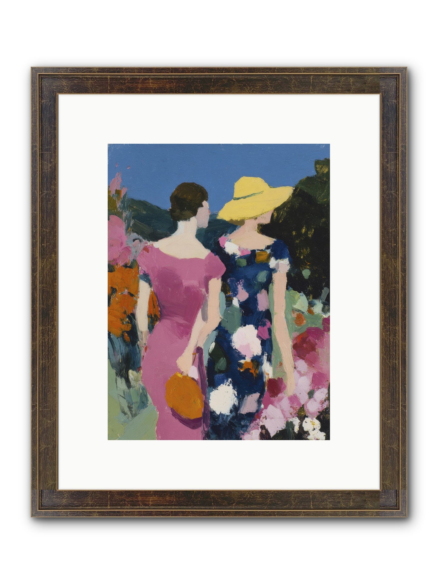 The Conversation Framed Print - Slimwoods Black/Gold 9x12