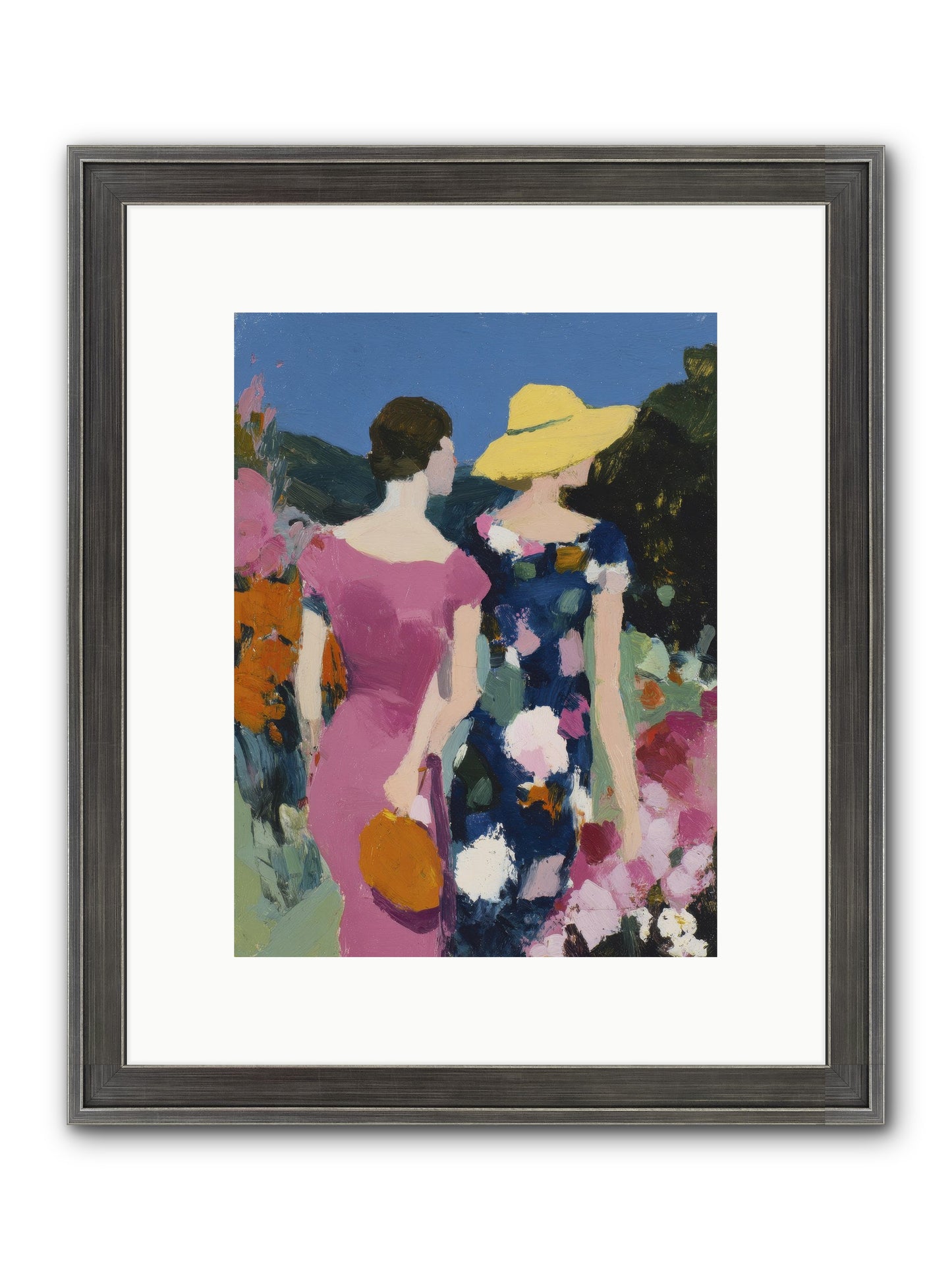 The Conversation Framed Print - Slimwoods Black/Silver 9x12
