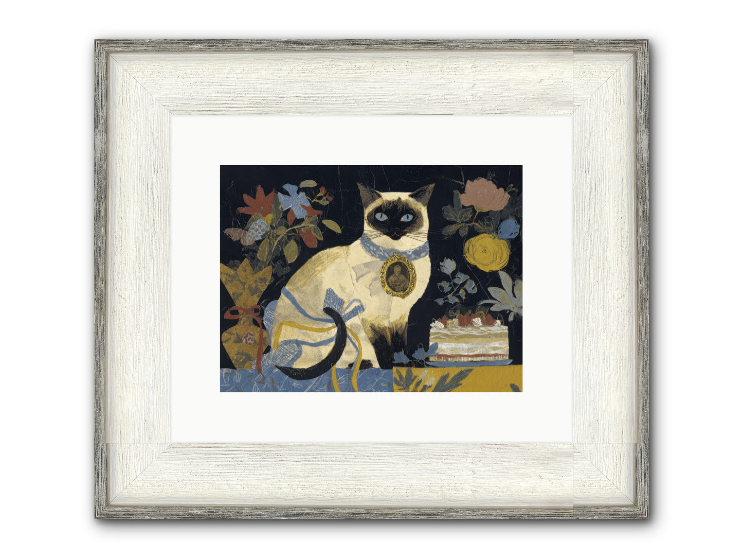 The Corsage Arrangement Framed Print - Driftwood White 12x9