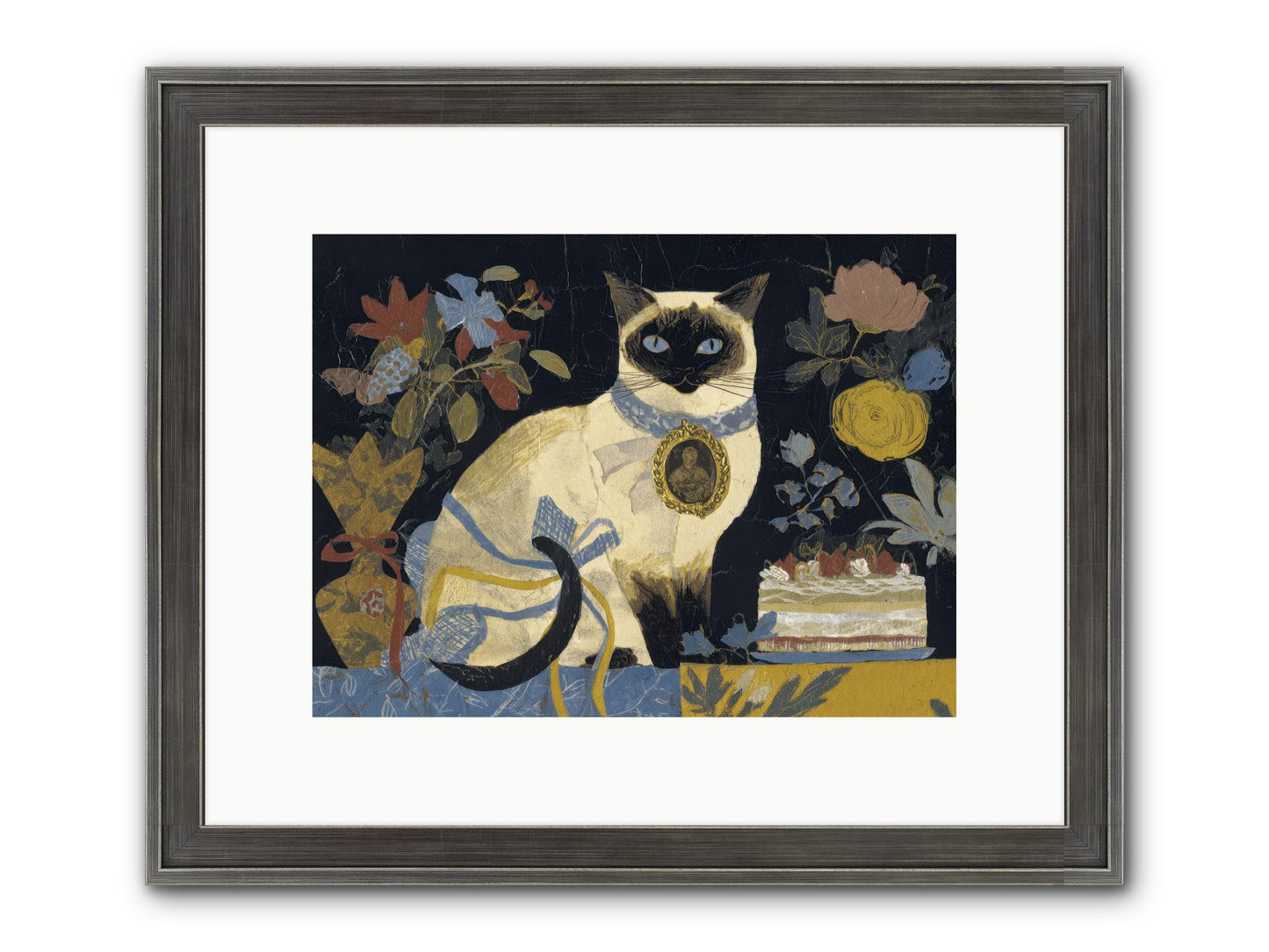 The Corsage Arrangement Framed Print - Slimwoods Black/Silver 12x9