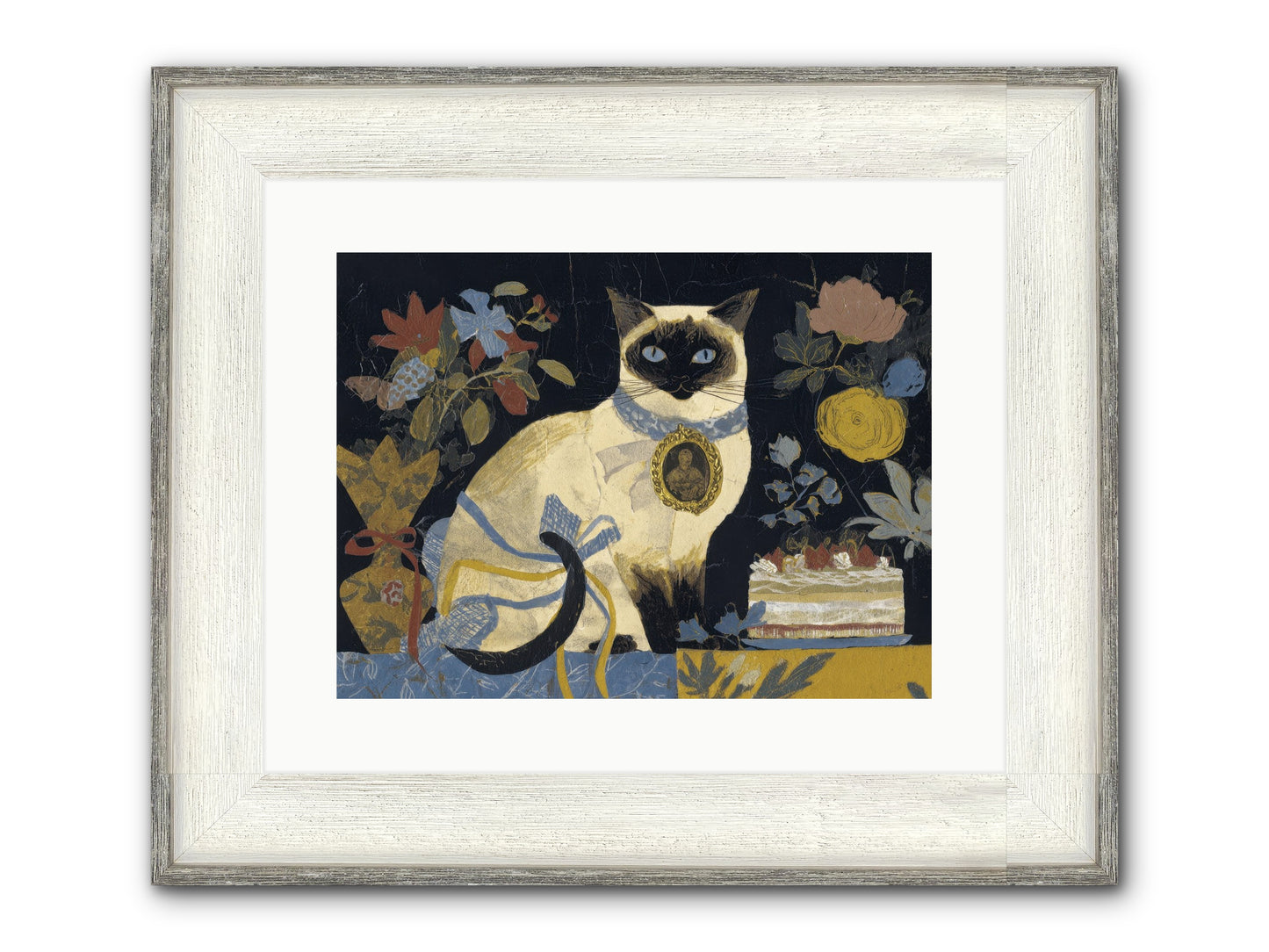 The Corsage Arrangement Framed Print - Driftwood White 16x12