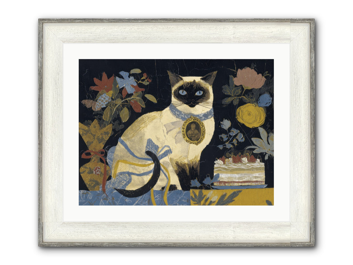 The Corsage Arrangement Framed Print - Driftwood White 24x18