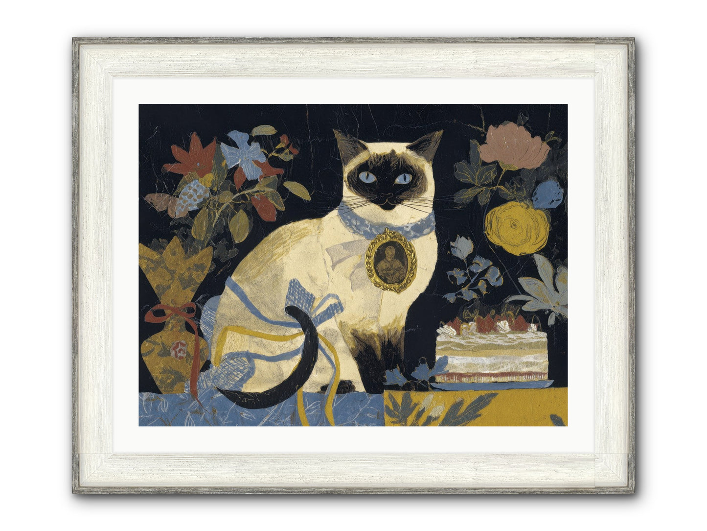 The Corsage Arrangement Framed Print - Driftwood White 32x24