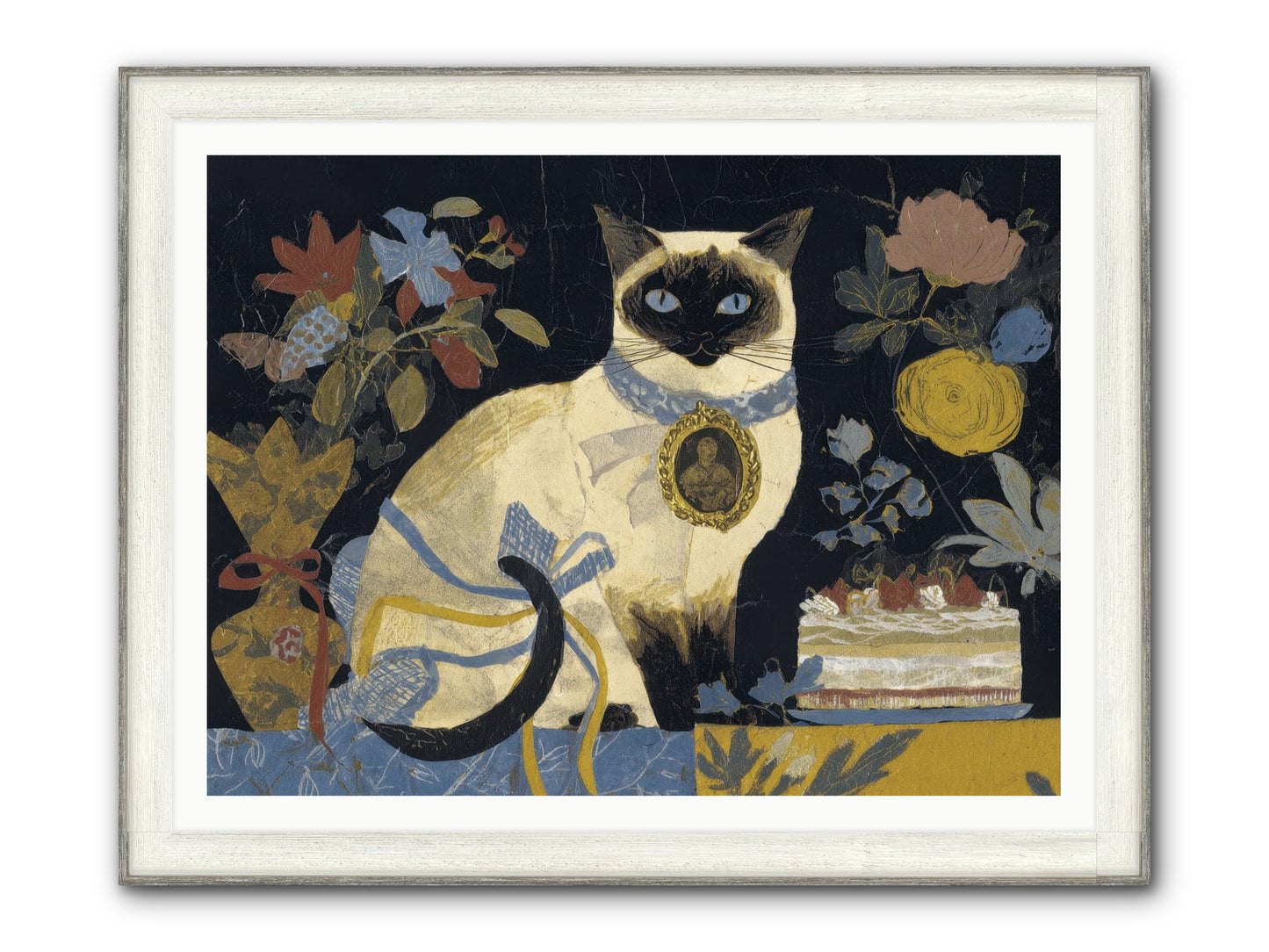 The Corsage Arrangement Framed Print - Driftwood White 48x36