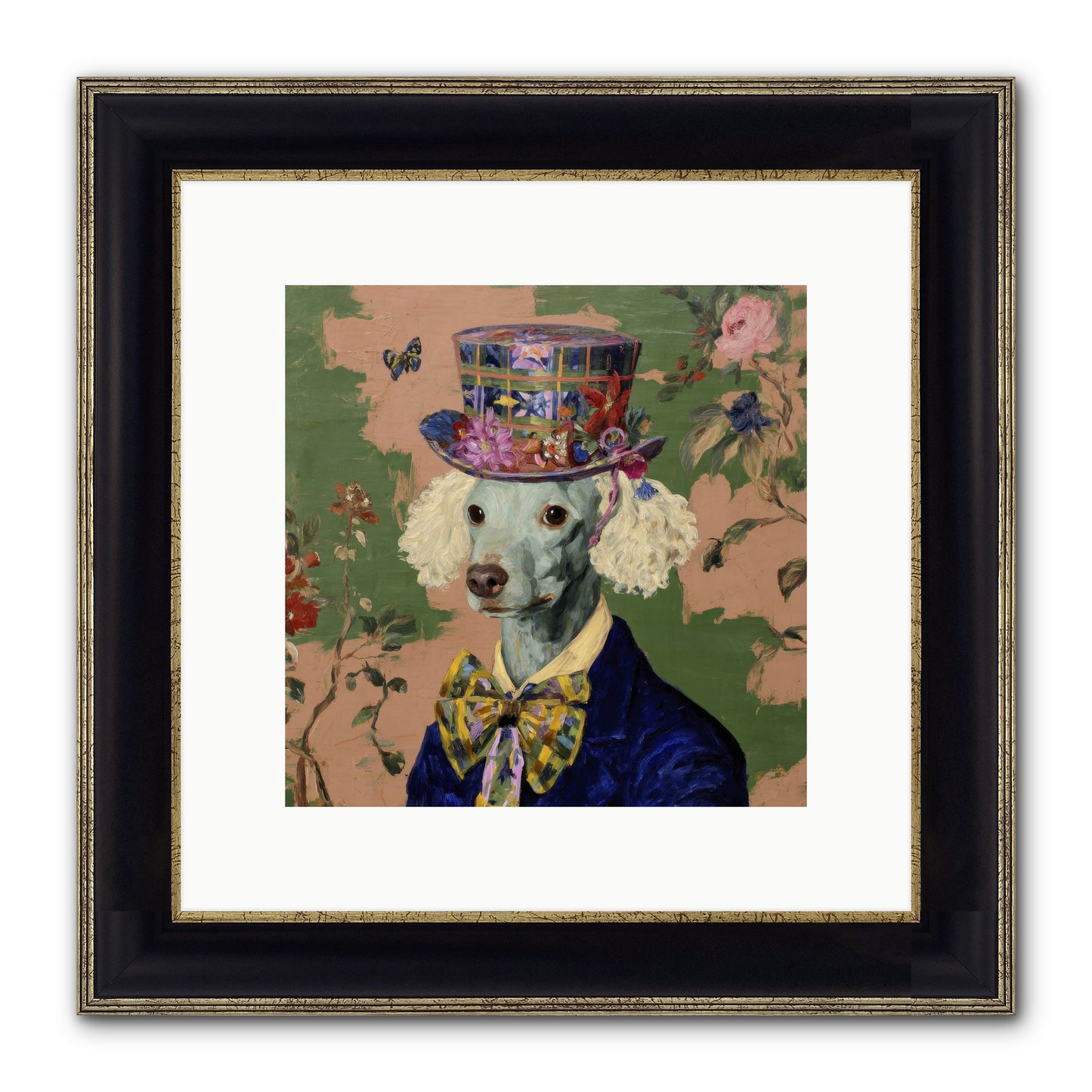 The Country Estate Framed Print - Black & Gold 10x10