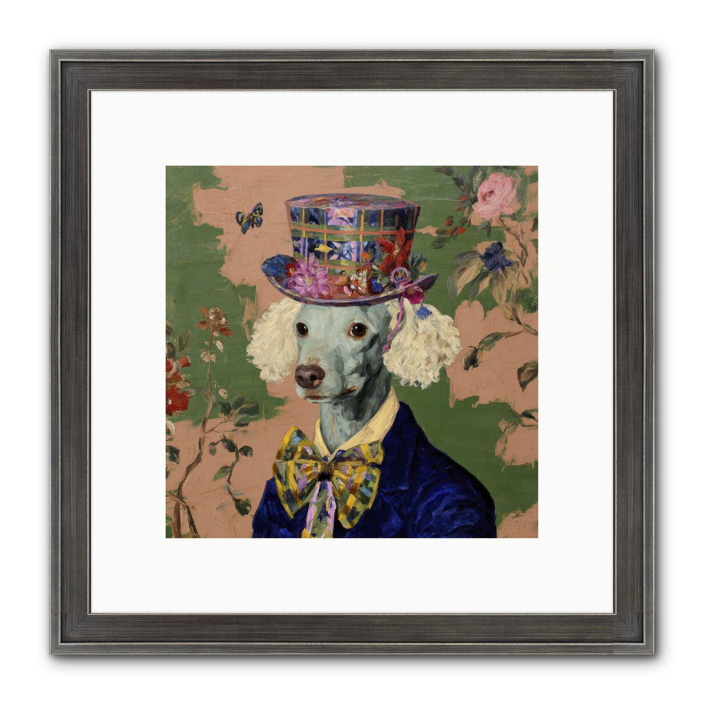 The Country Estate Framed Print - Slimwoods Black/Silver 10x10