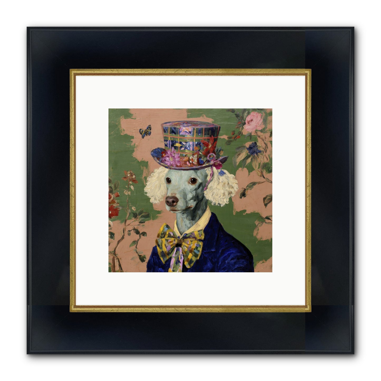The Country Estate Framed Print - Wide Black w/Gold 10x10
