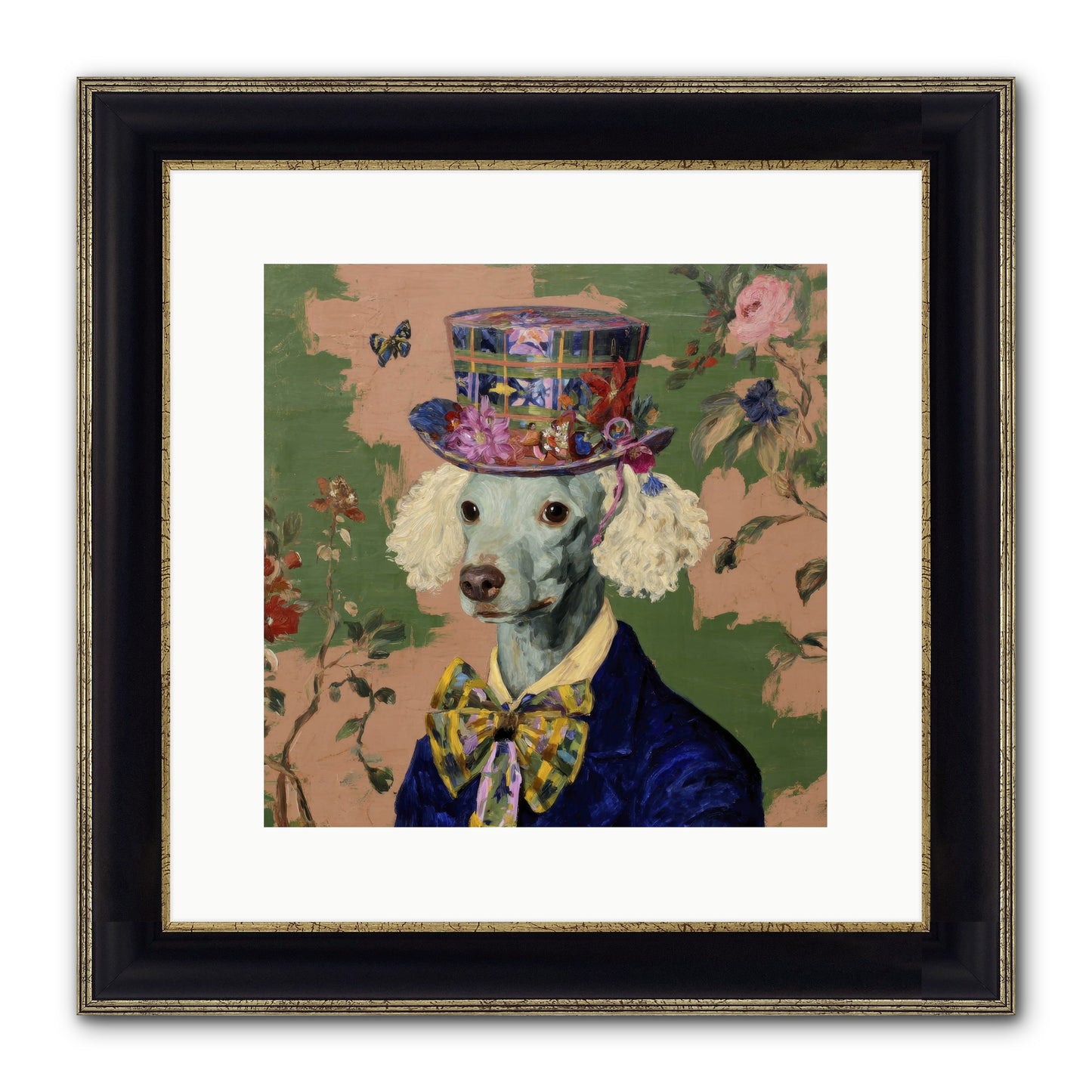 The Country Estate Framed Print - Black & Gold 12x12