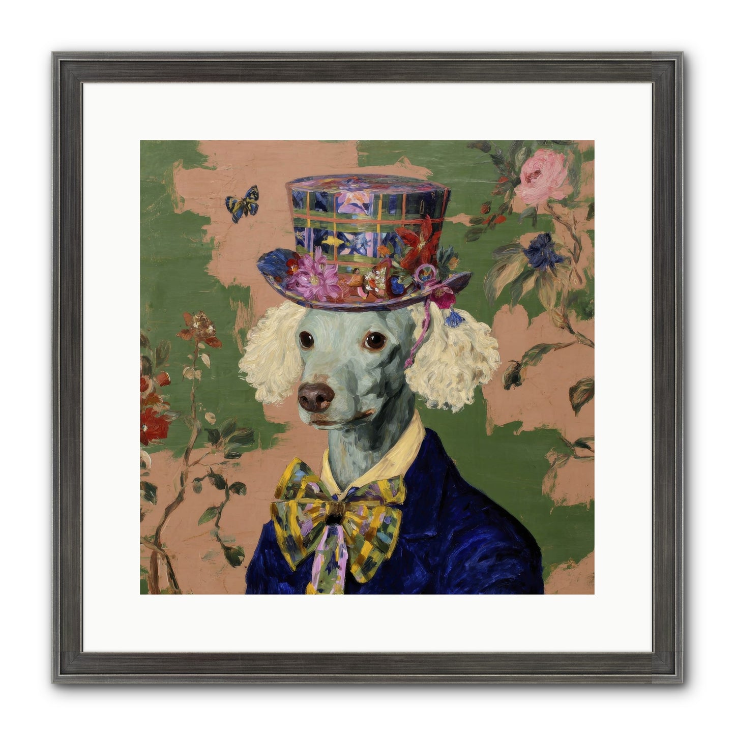 The Country Estate Framed Print - Slimwoods Black/Silver 16x16