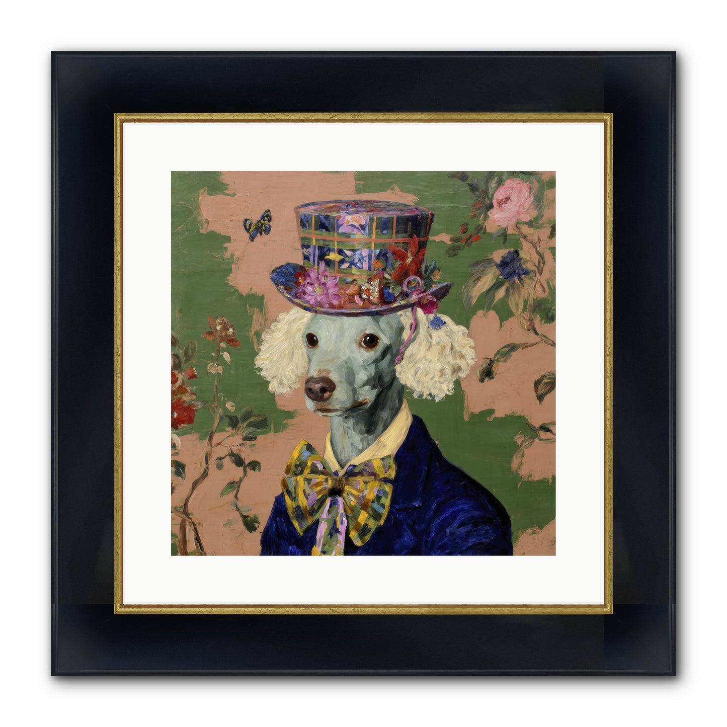 The Country Estate Framed Print - Wide Black w/Gold 16x16