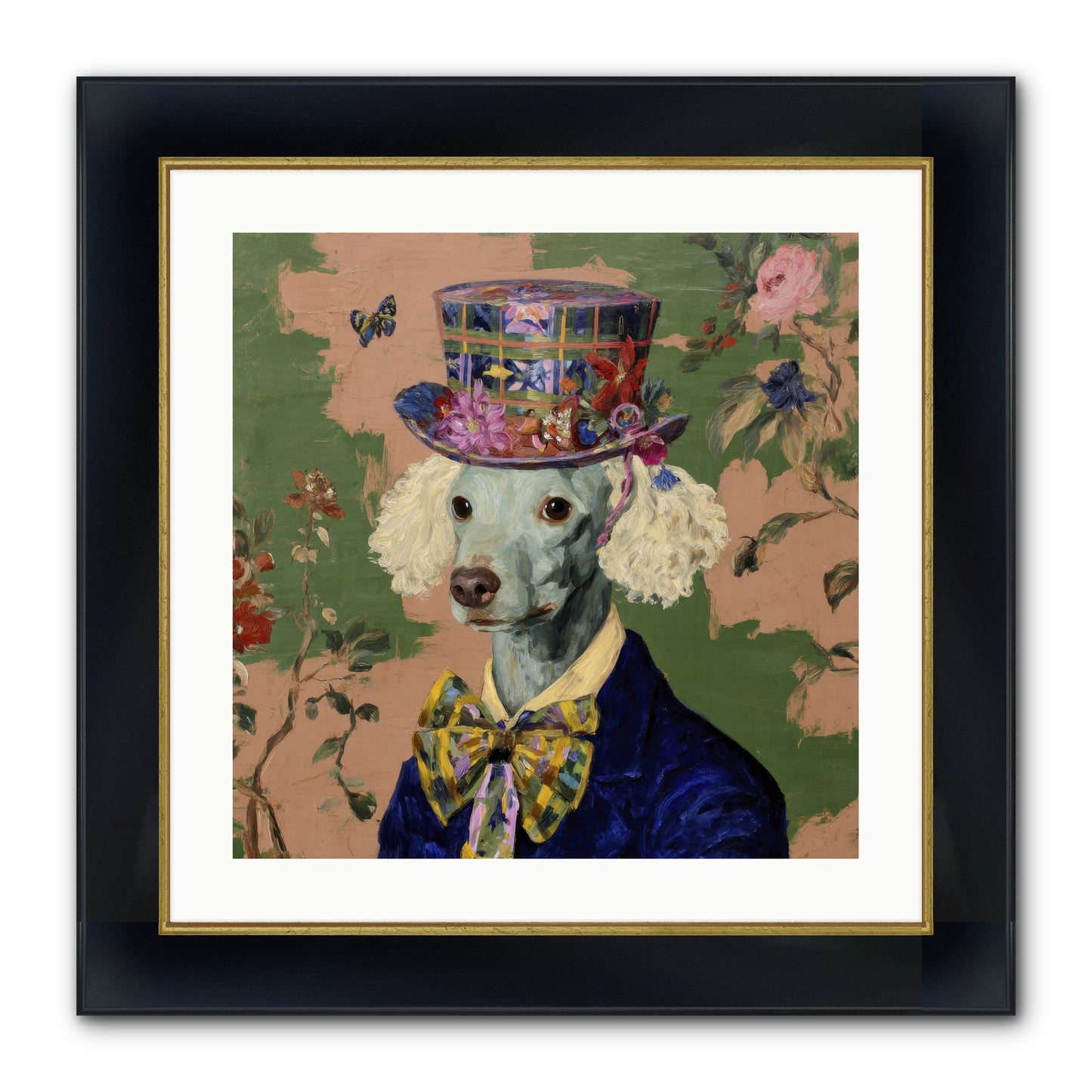 The Country Estate Framed Print - Wide Black w/Gold 20x20