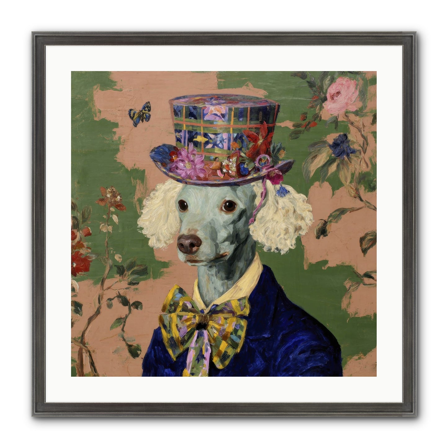 The Country Estate Framed Print - Slimwoods Black/Silver 24x24