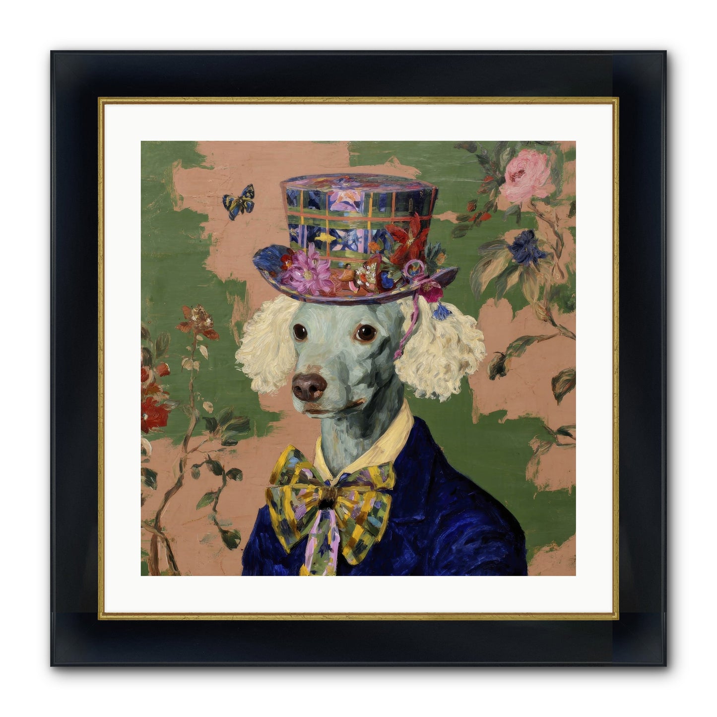 The Country Estate Framed Print - Wide Black w/Gold 24x24