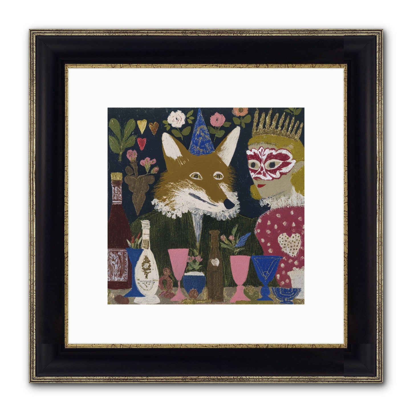 The Crown She Never Asked For Framed Print - Black & Gold 10x10