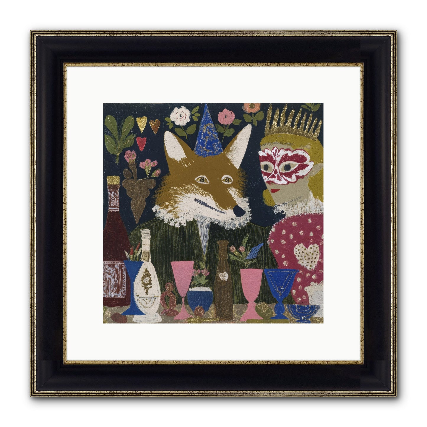 The Crown She Never Asked For Framed Print - Black & Gold 12x12