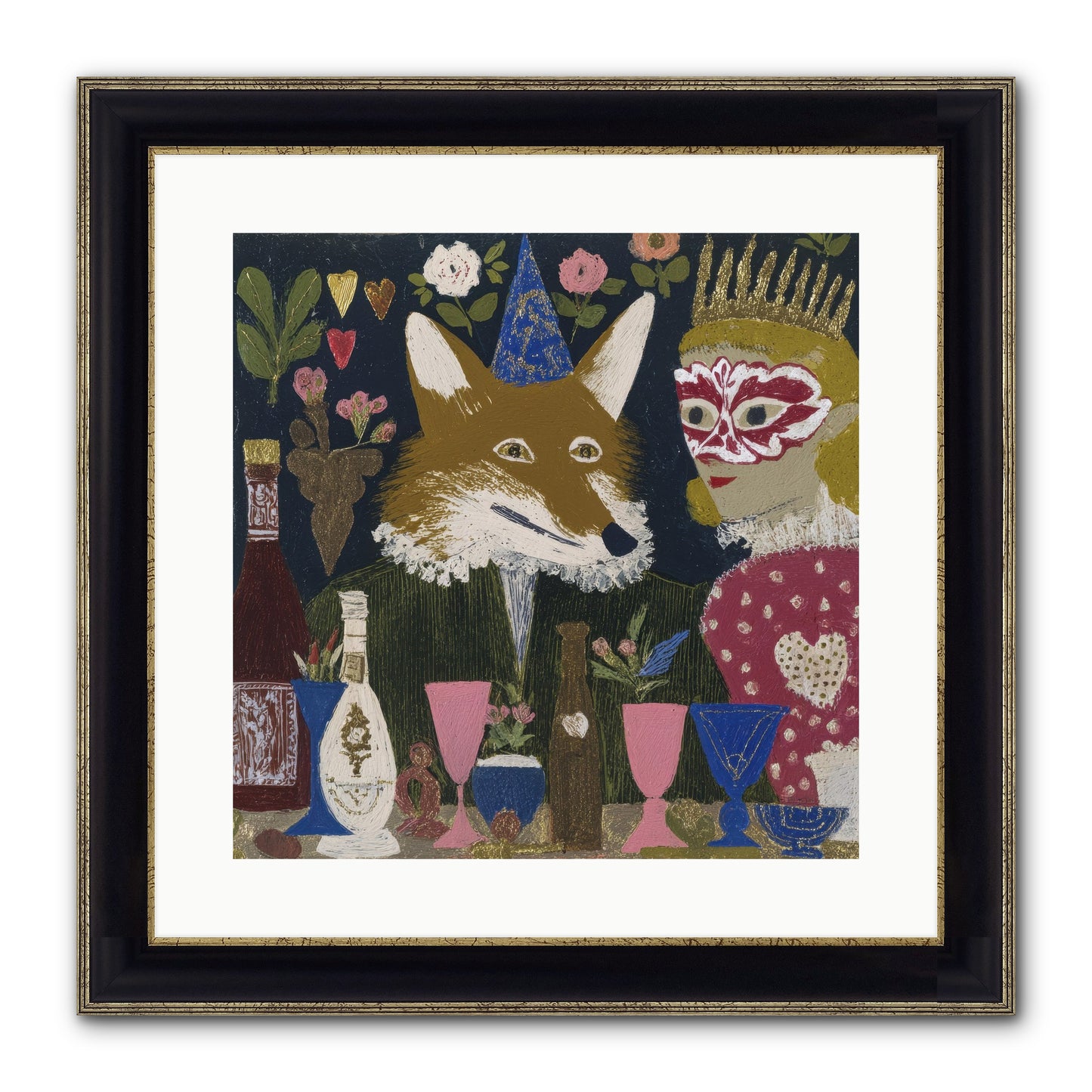 The Crown She Never Asked For Framed Print - Black & Gold 16x16