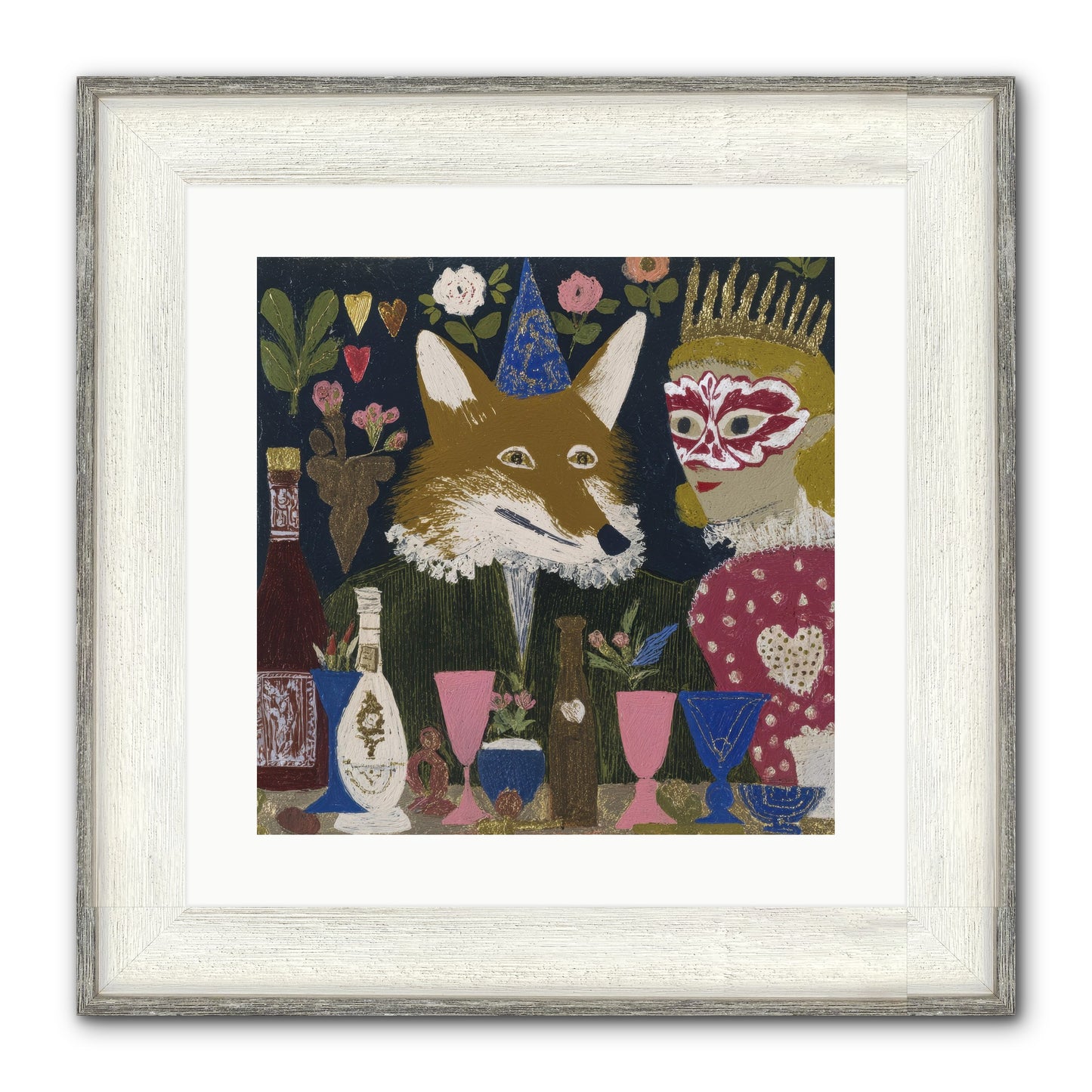 The Crown She Never Asked For Framed Print - Driftwood White 16x16